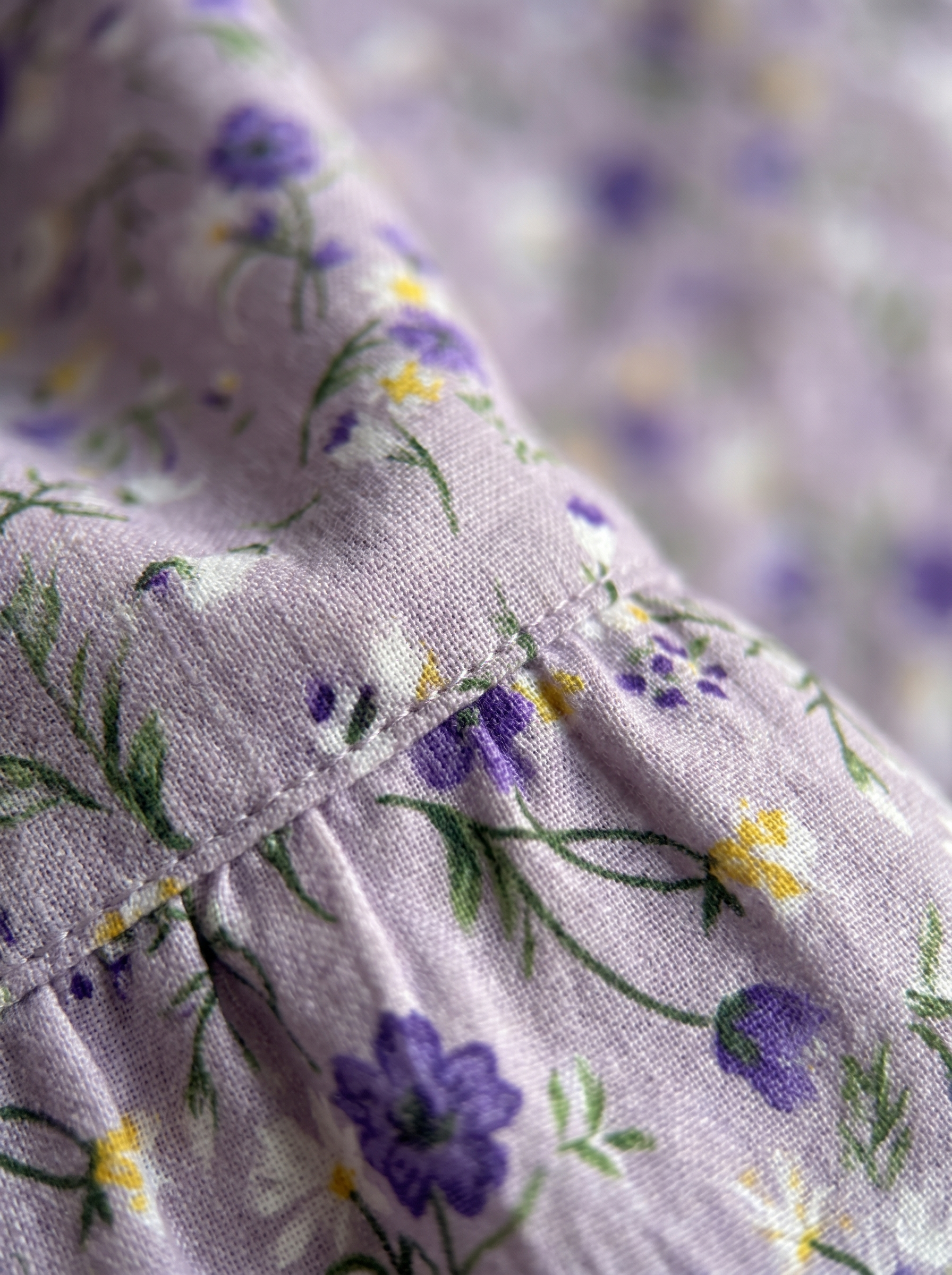 Lavender Floral Ruffle Collar Top & Shorts Set for Girls