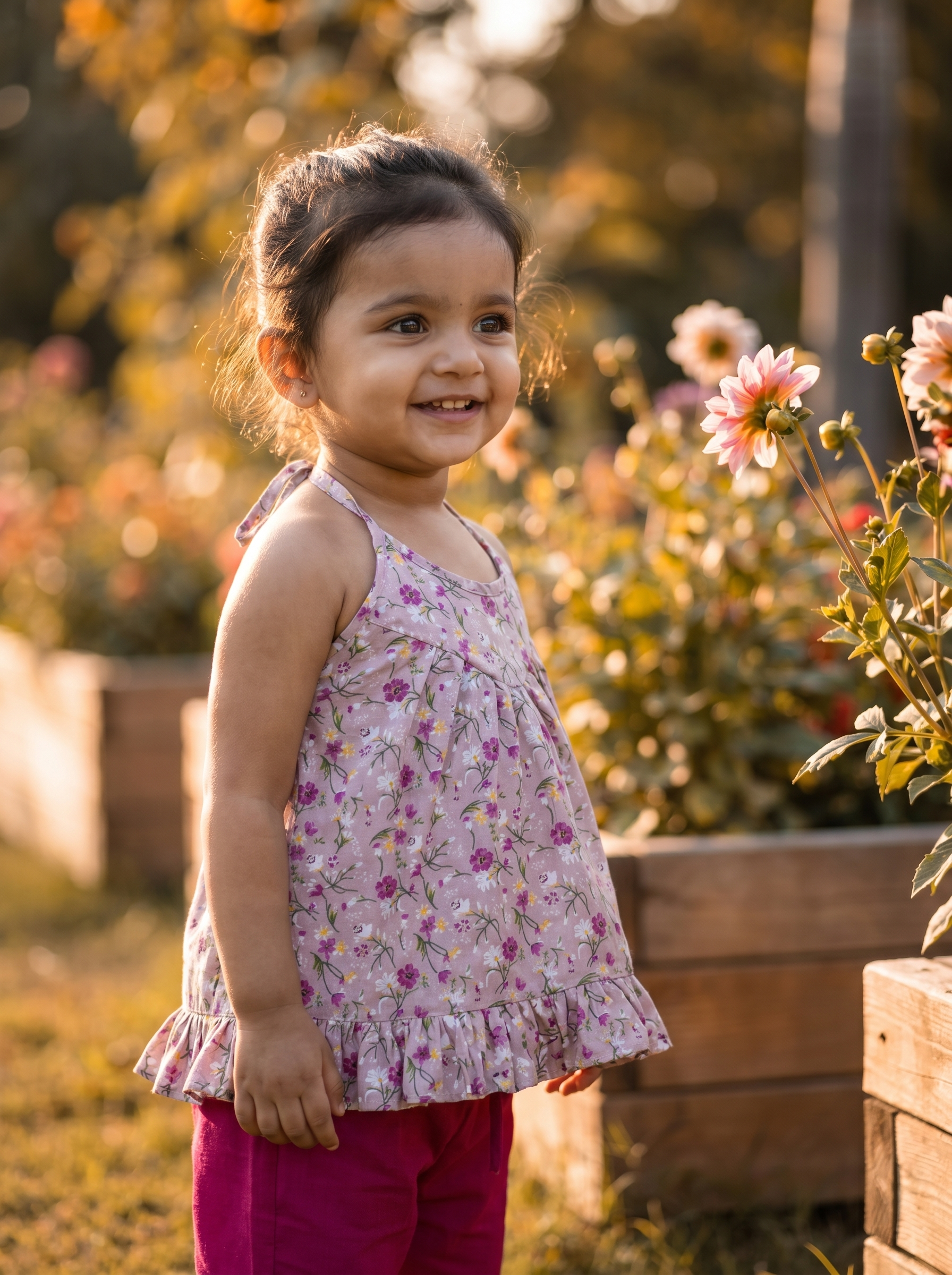 Garden Glow Ruffle Pants Set