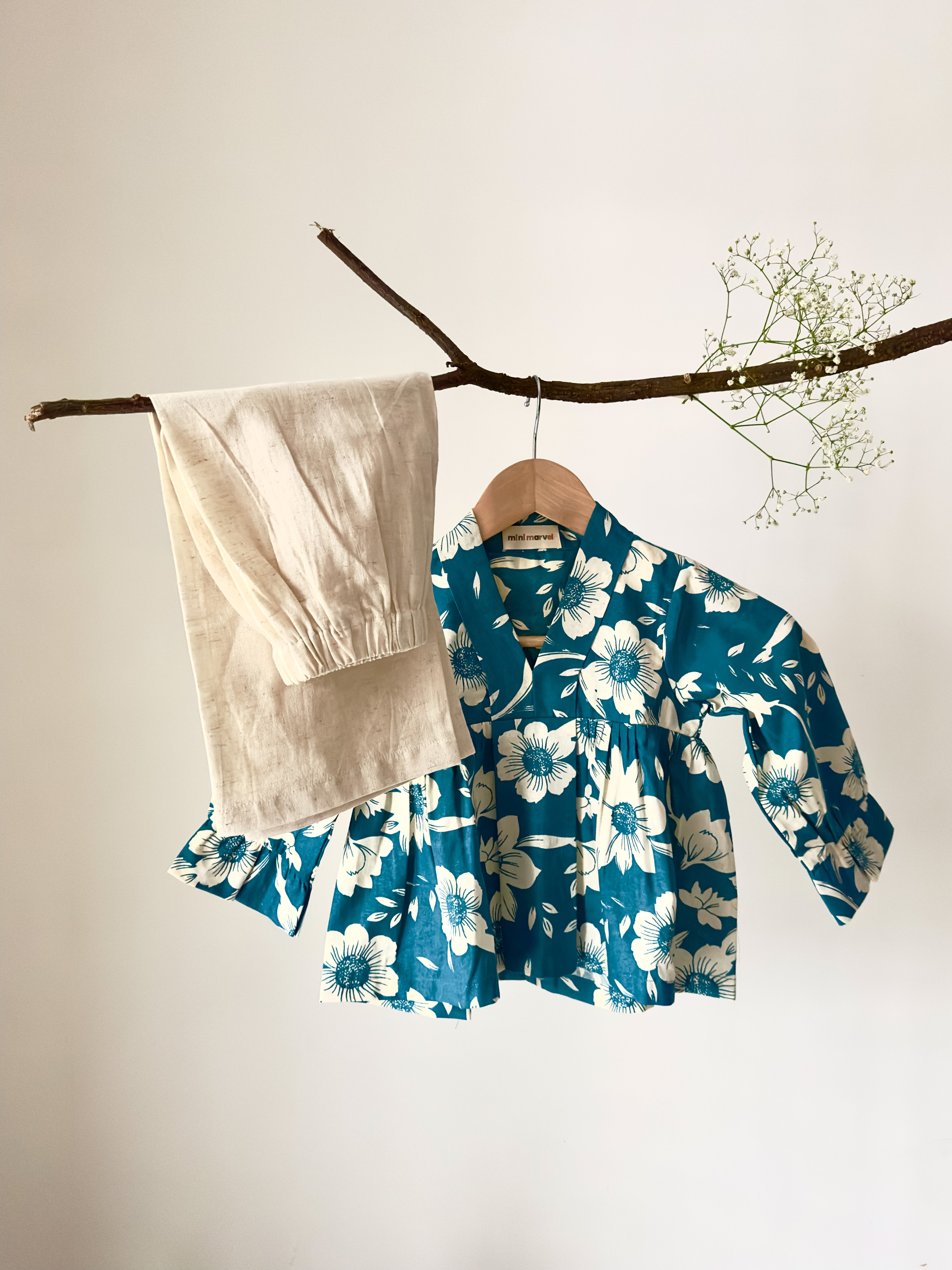 Teal Blossom co-ord Set