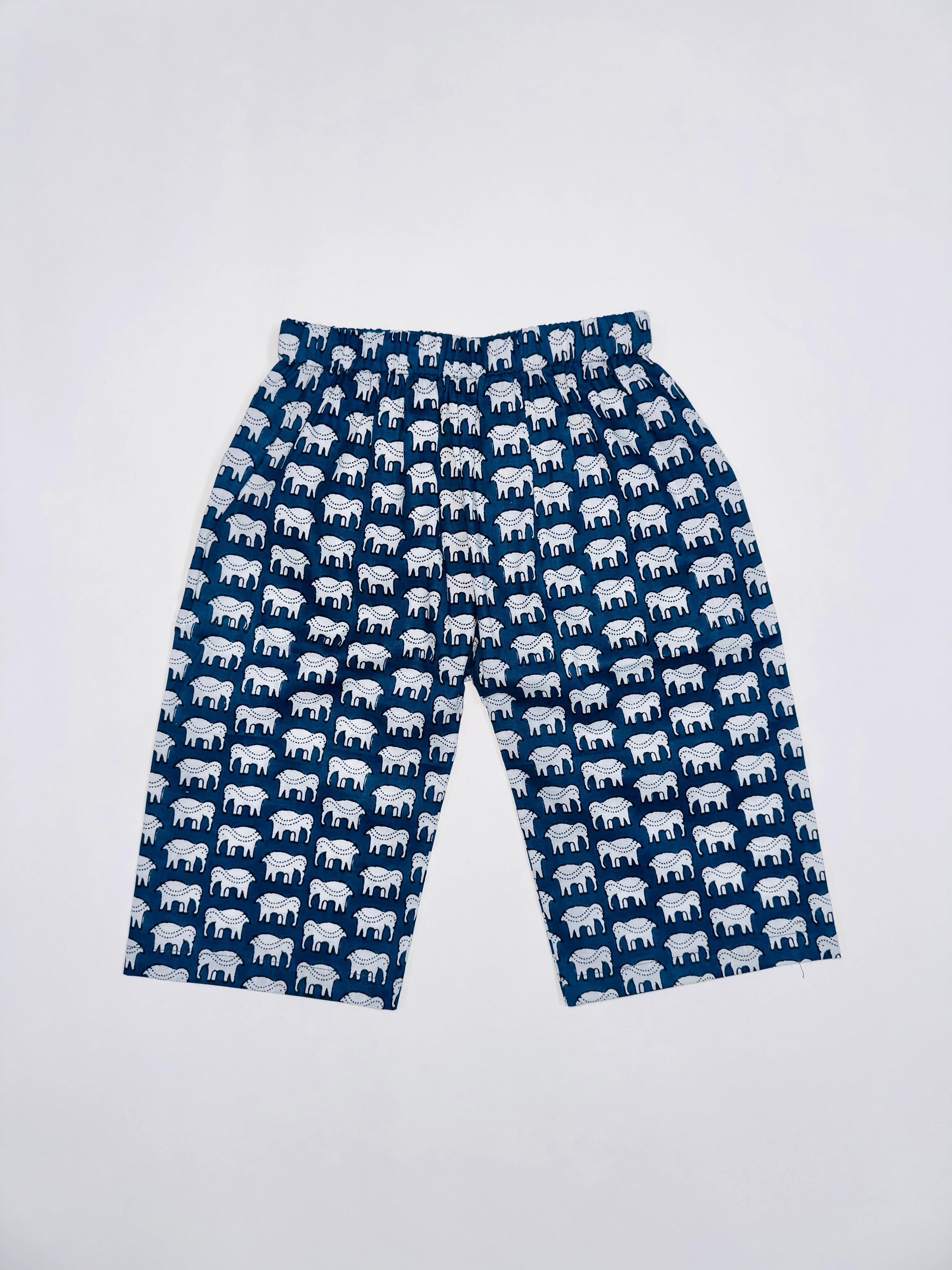 NAVY ELEPHANT PRINT CO-ORD SET FOR BABY GIRLS