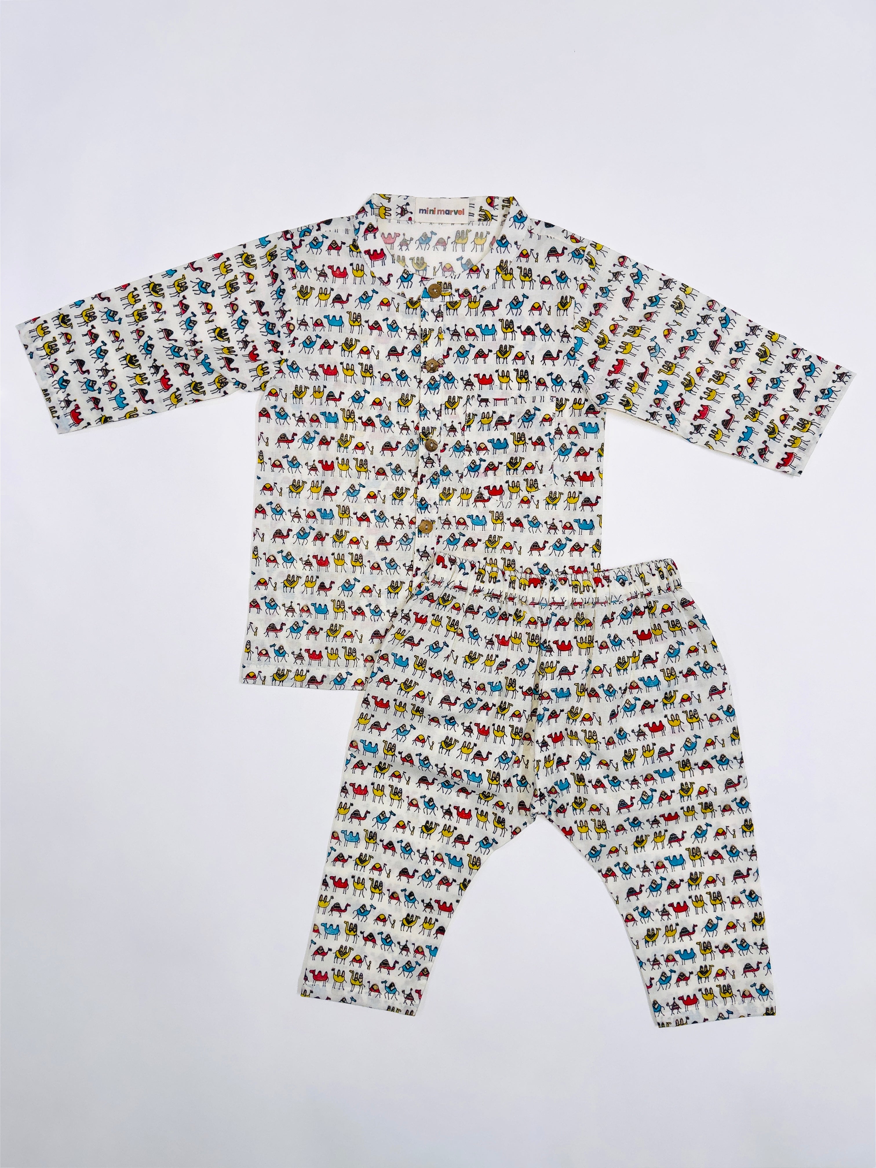 MULTICOLOR CAMEL PRINT CO-ORD SET FOR BOYS