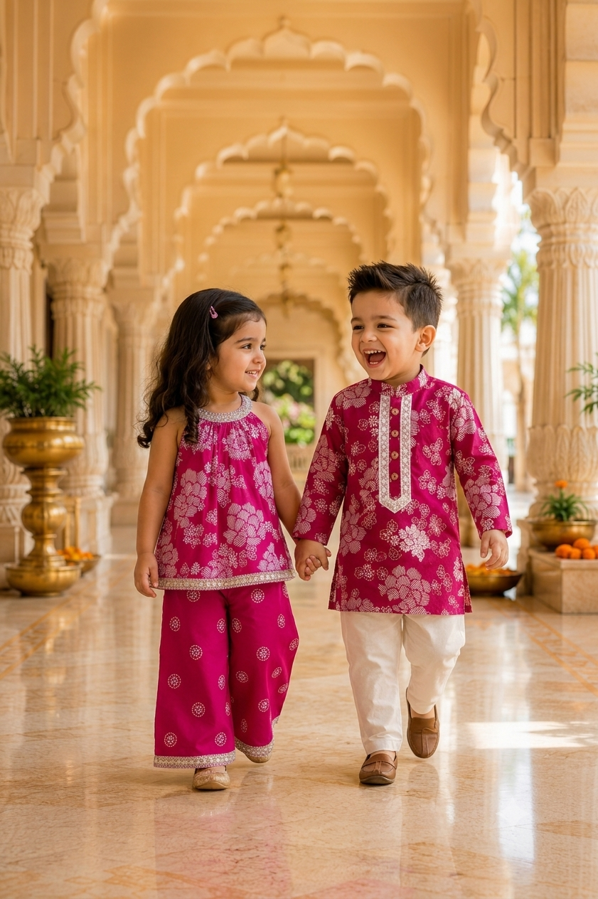 Gulabi Noor Sibling Twinning Set
