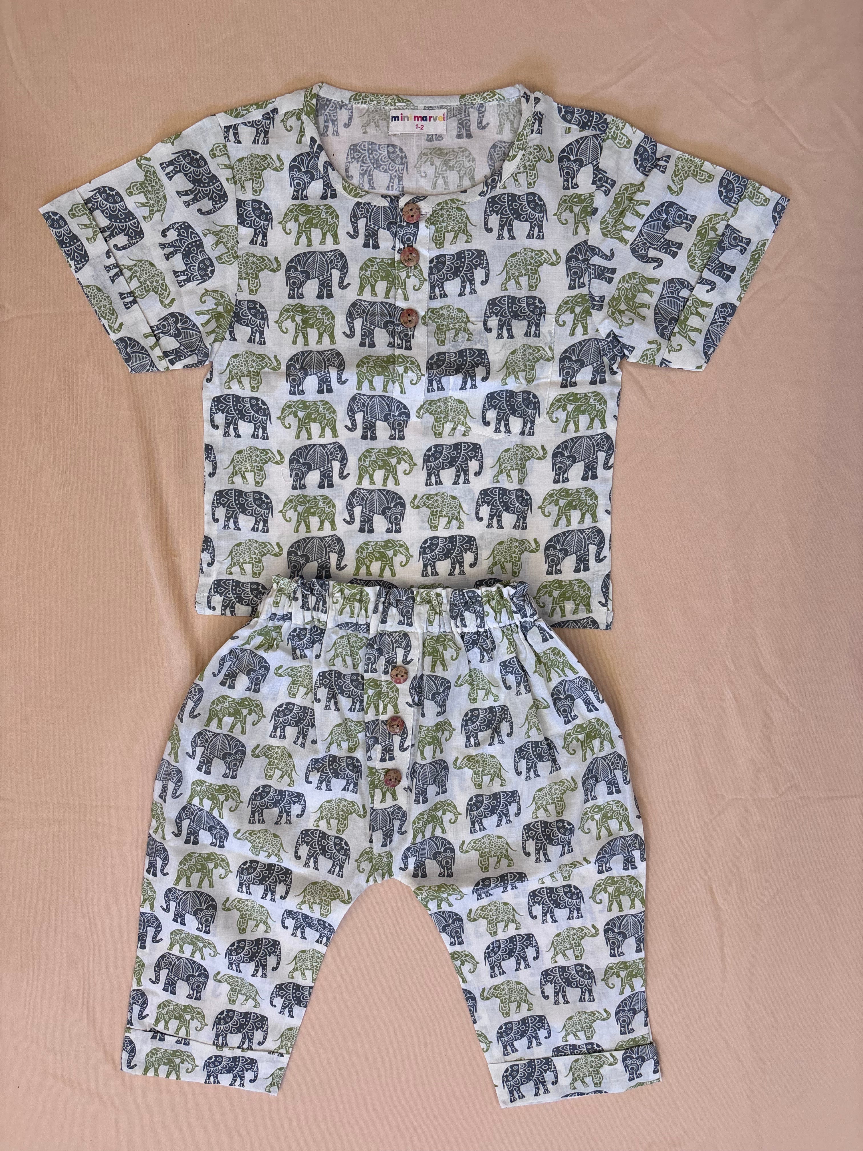 Little Elephant Cotton Co-ord Set