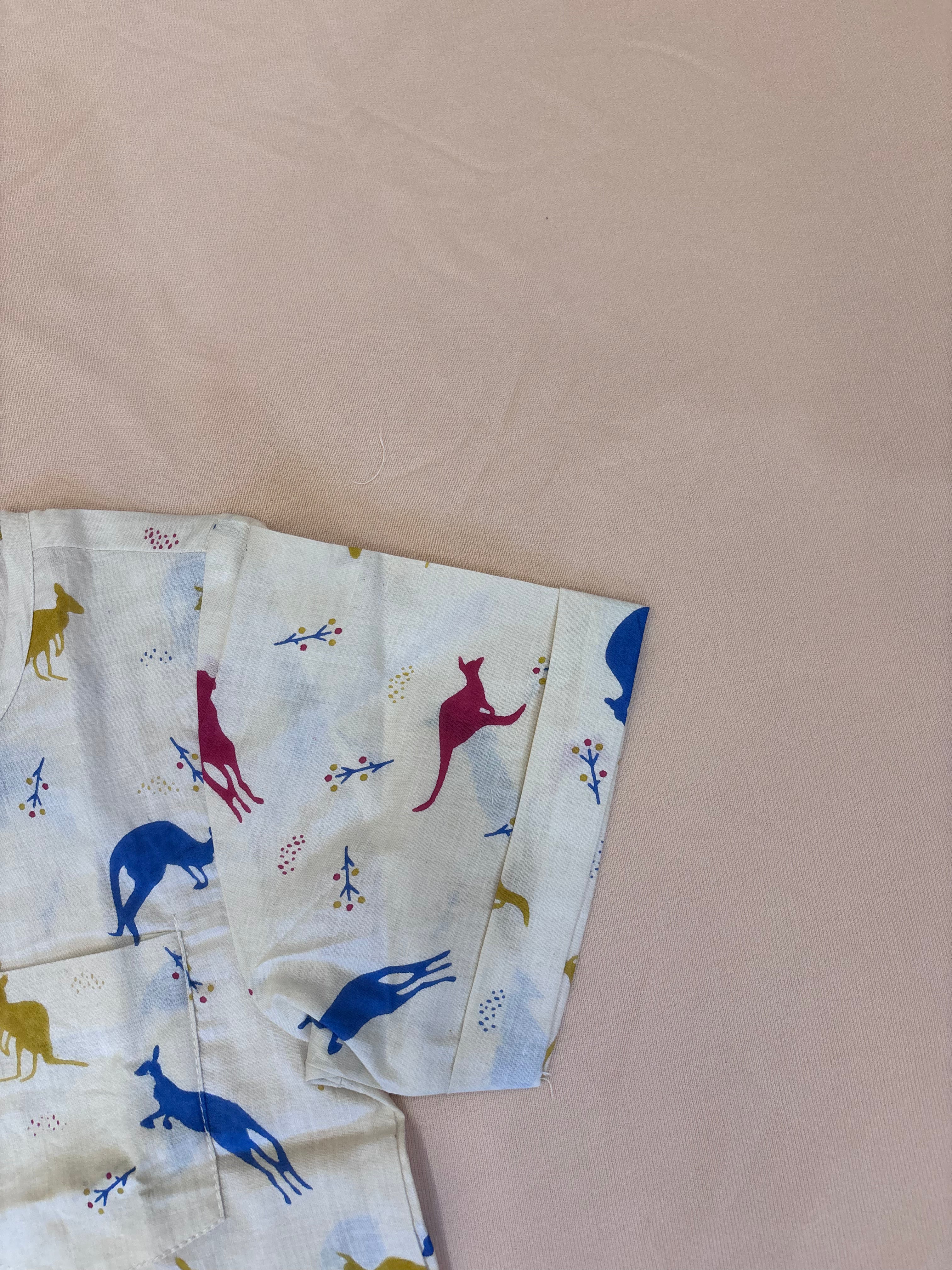Outback Tales Luxe Co-ord Set (Kangaroo Print Cotton Set)