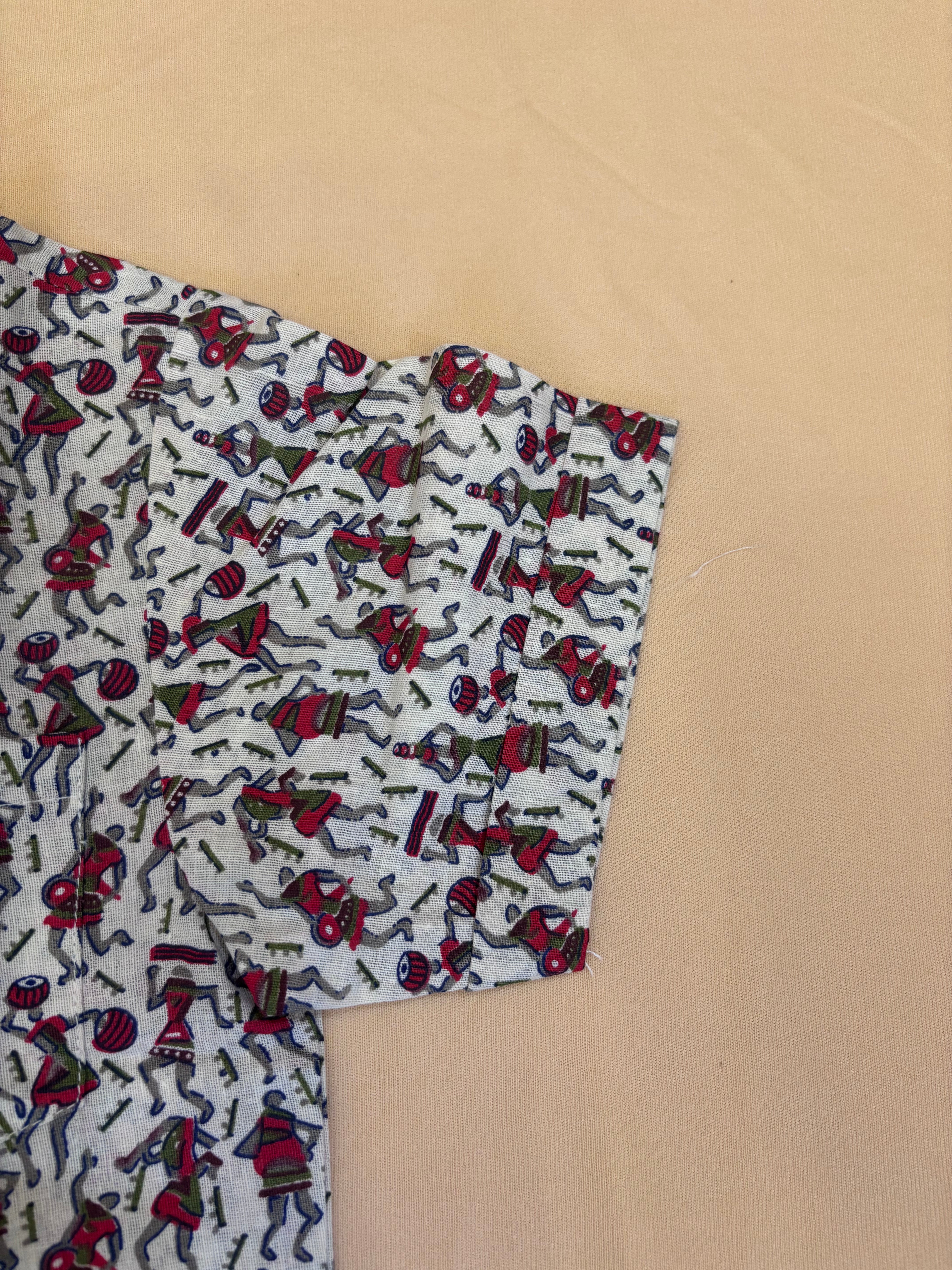 Tribal Safari Luxe Co-ord Set (Printed Top & Cotton Pants)