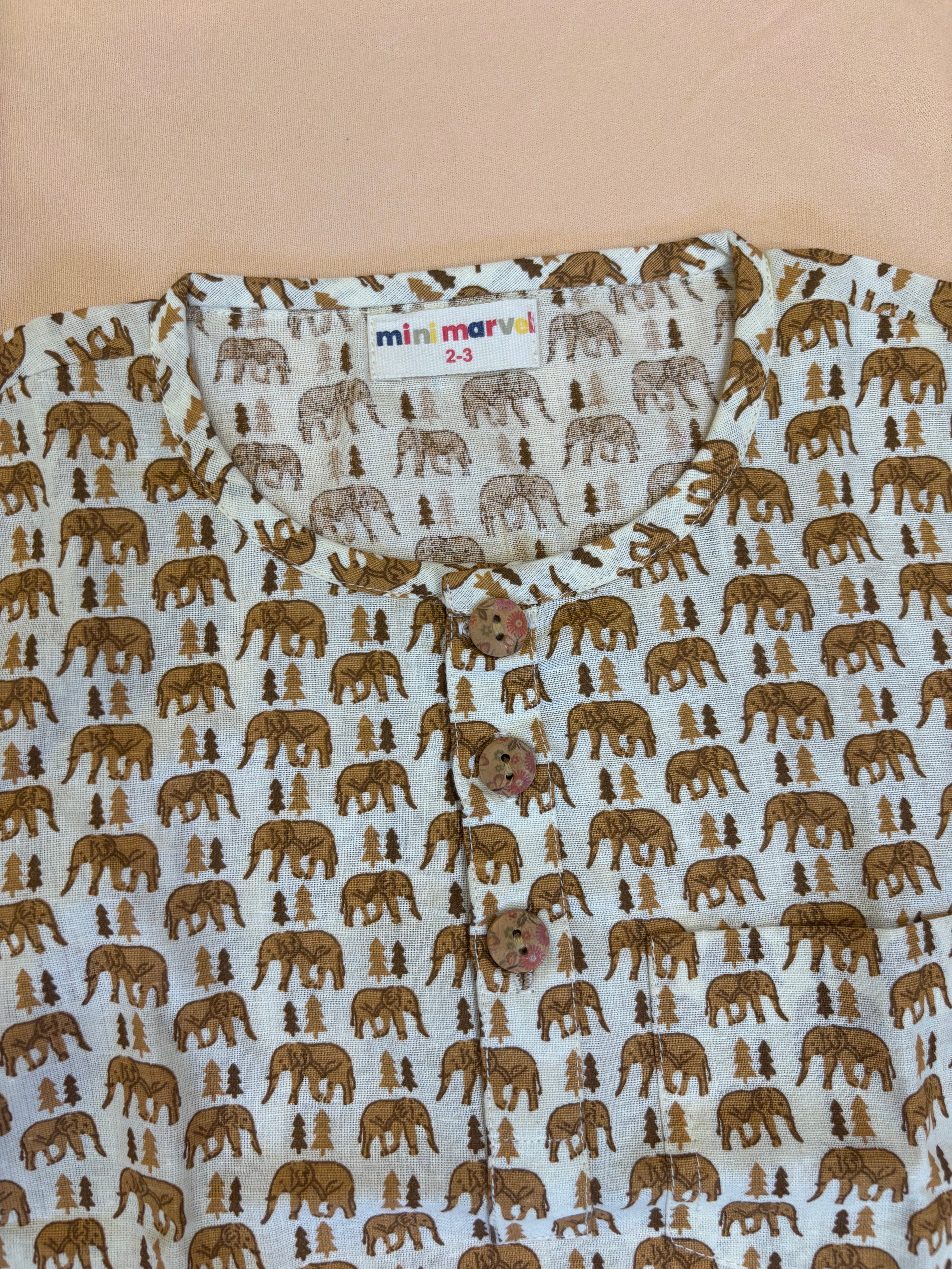 Camel Trail Classic Co-ord Set (Printed Top & Cotton Pants)