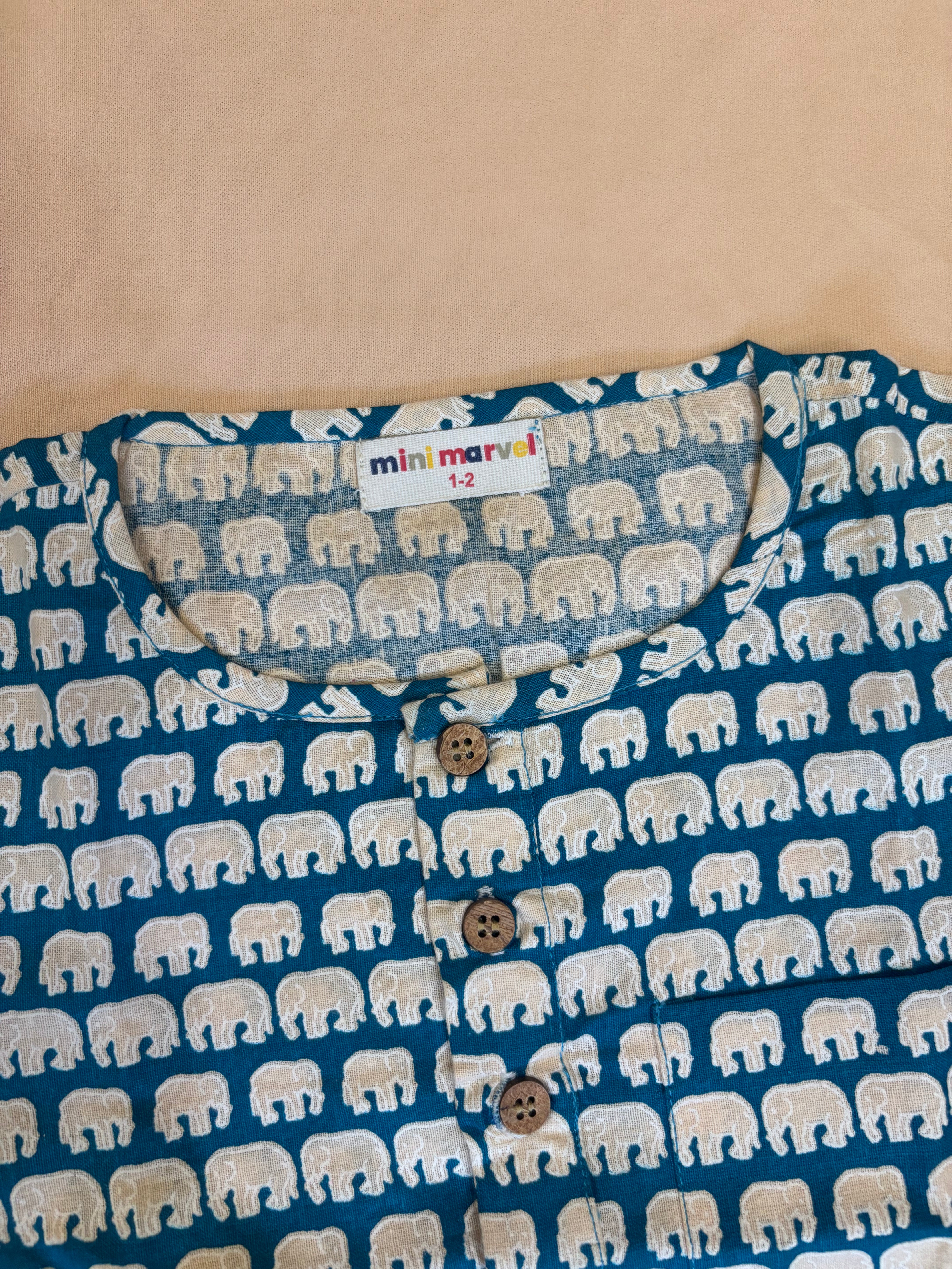 Elephant Trail Classic Co-ord Set (Printed Top & Cotton Pants)