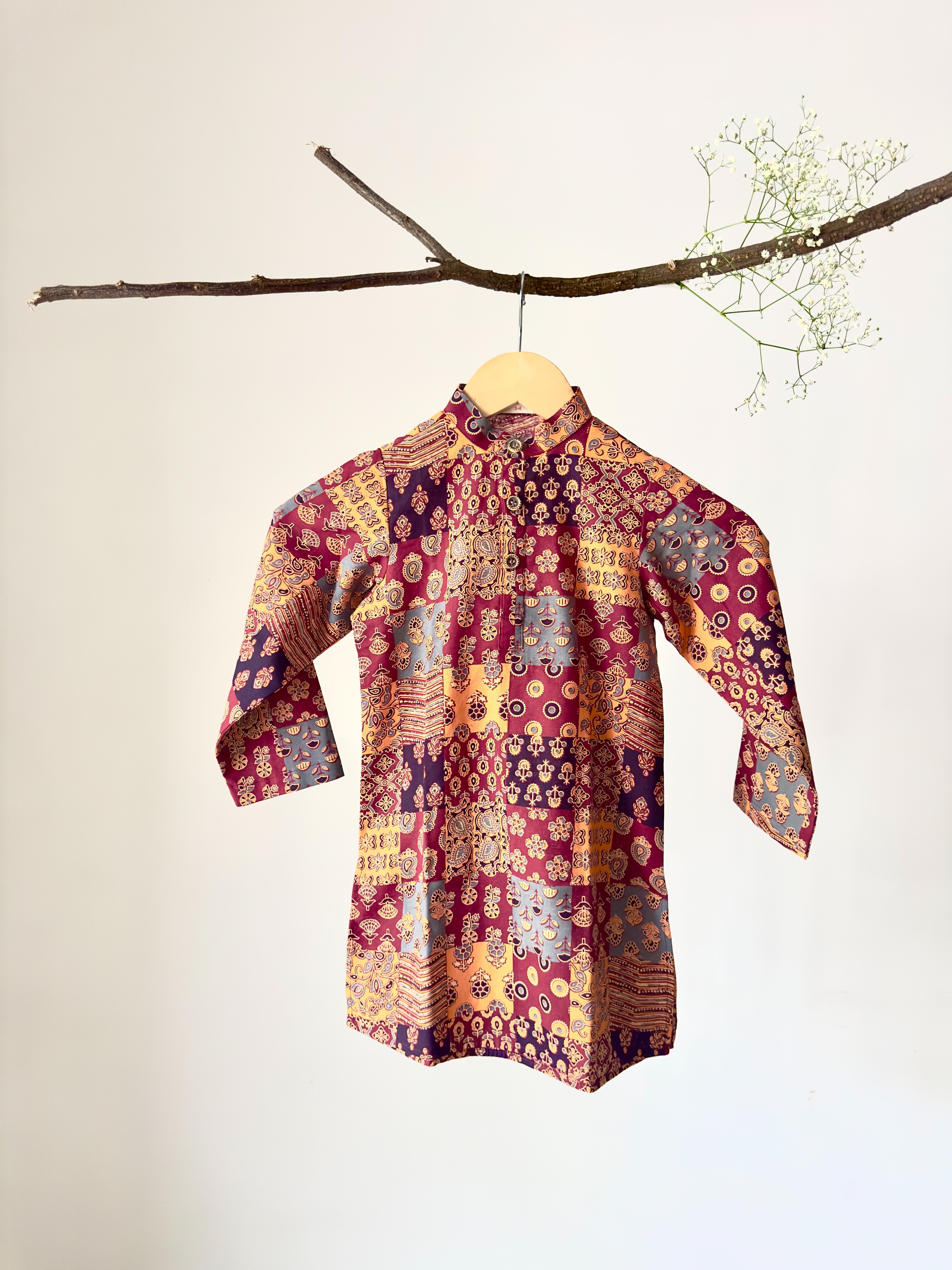 Multicolor Printed Cotton Kurta