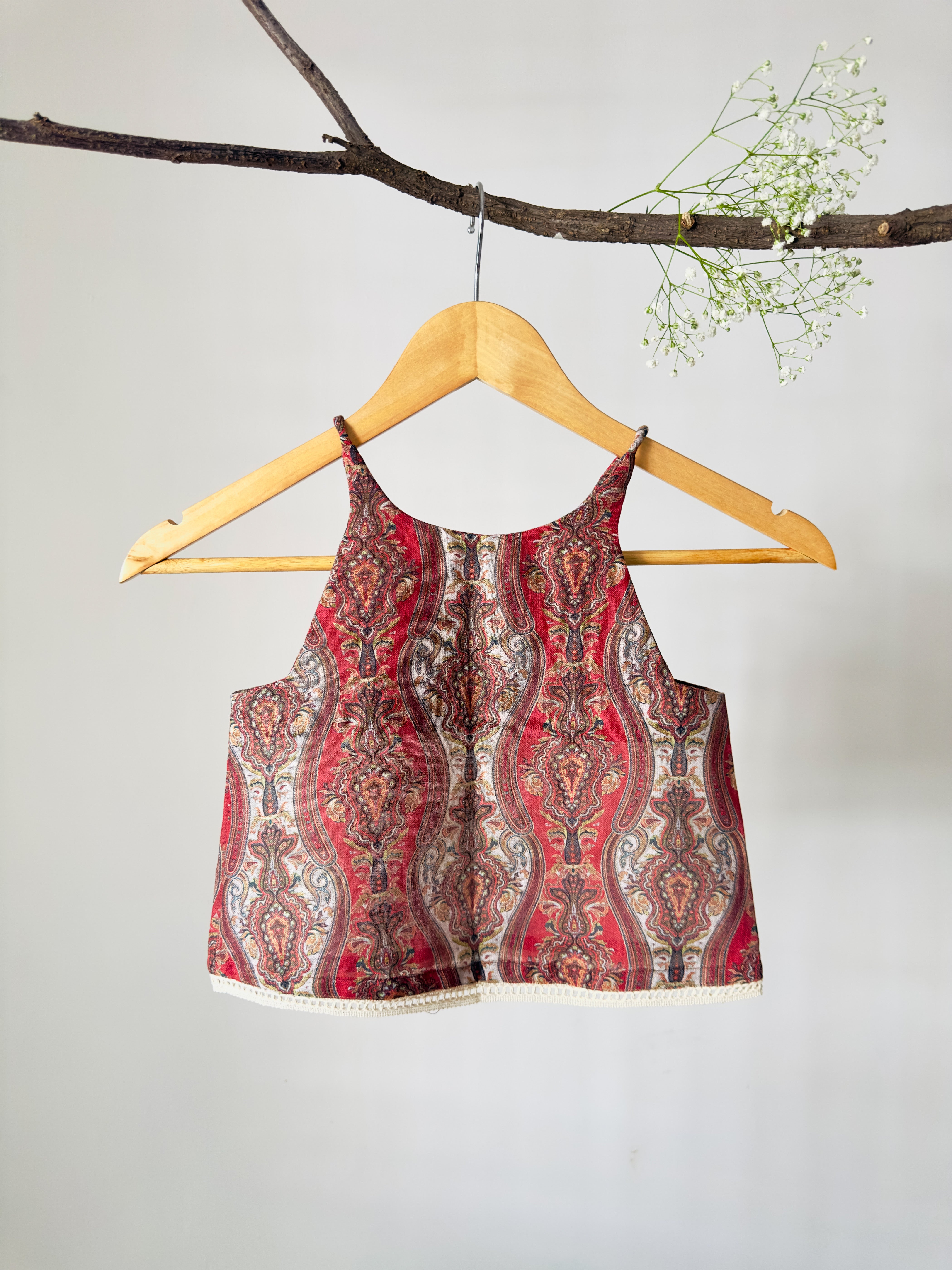 Rust Paisley Handcrafted Cotton Co-ord Set