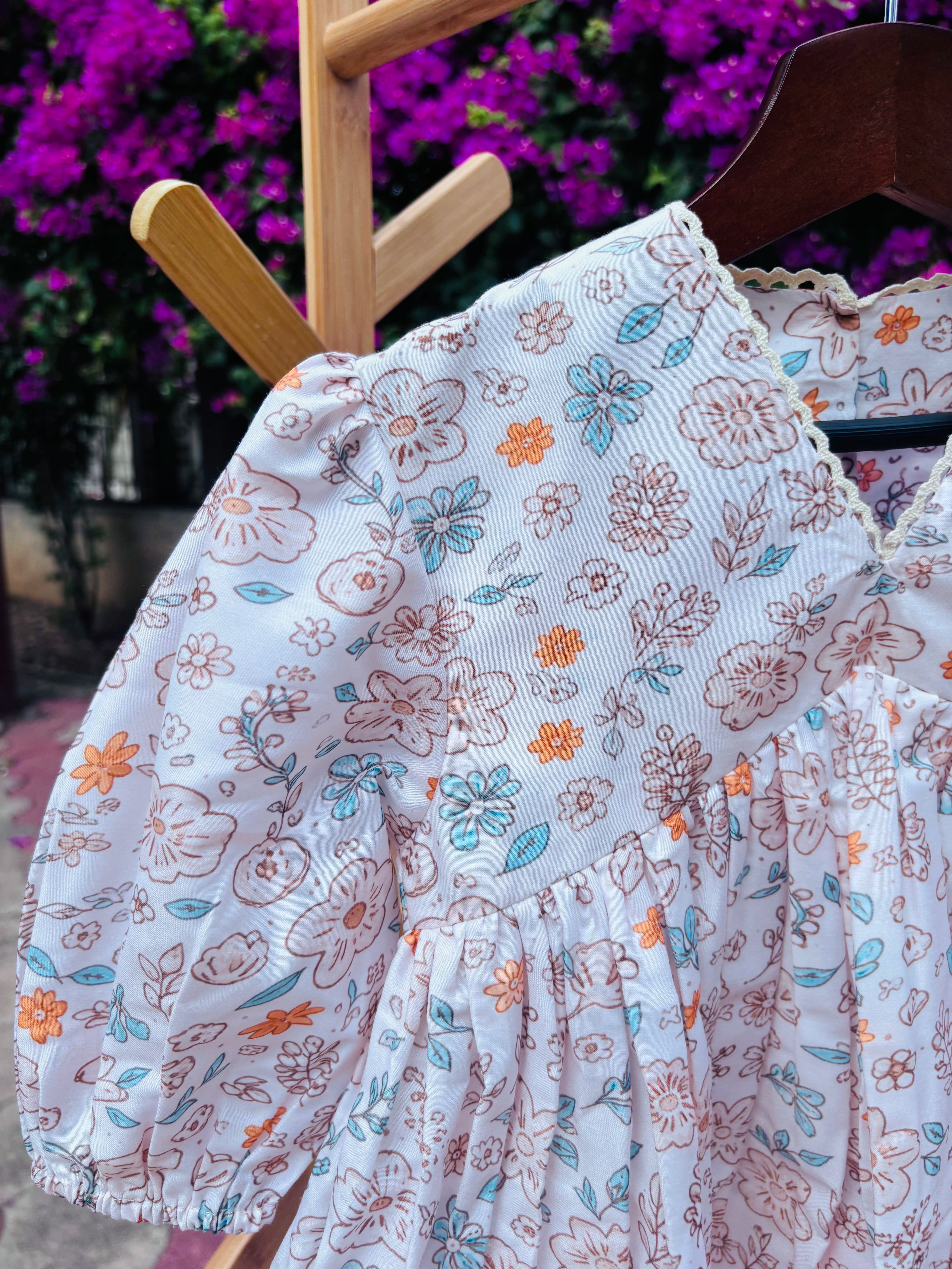 Pastel Bloom Tiered Dress
