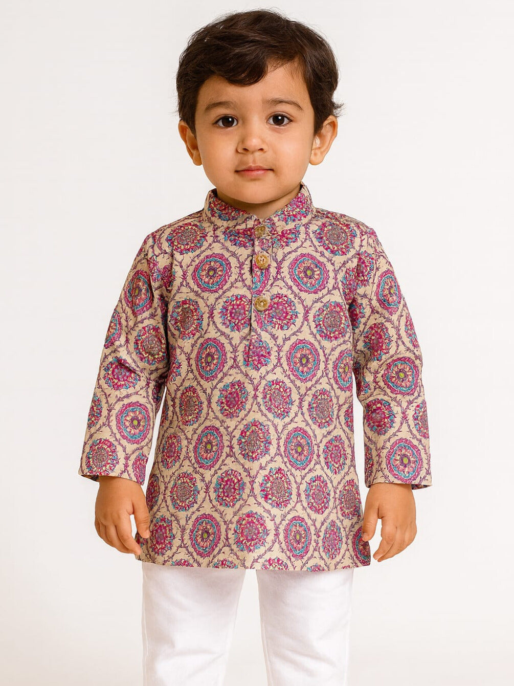 Blossom Beige Printed Kurta Set