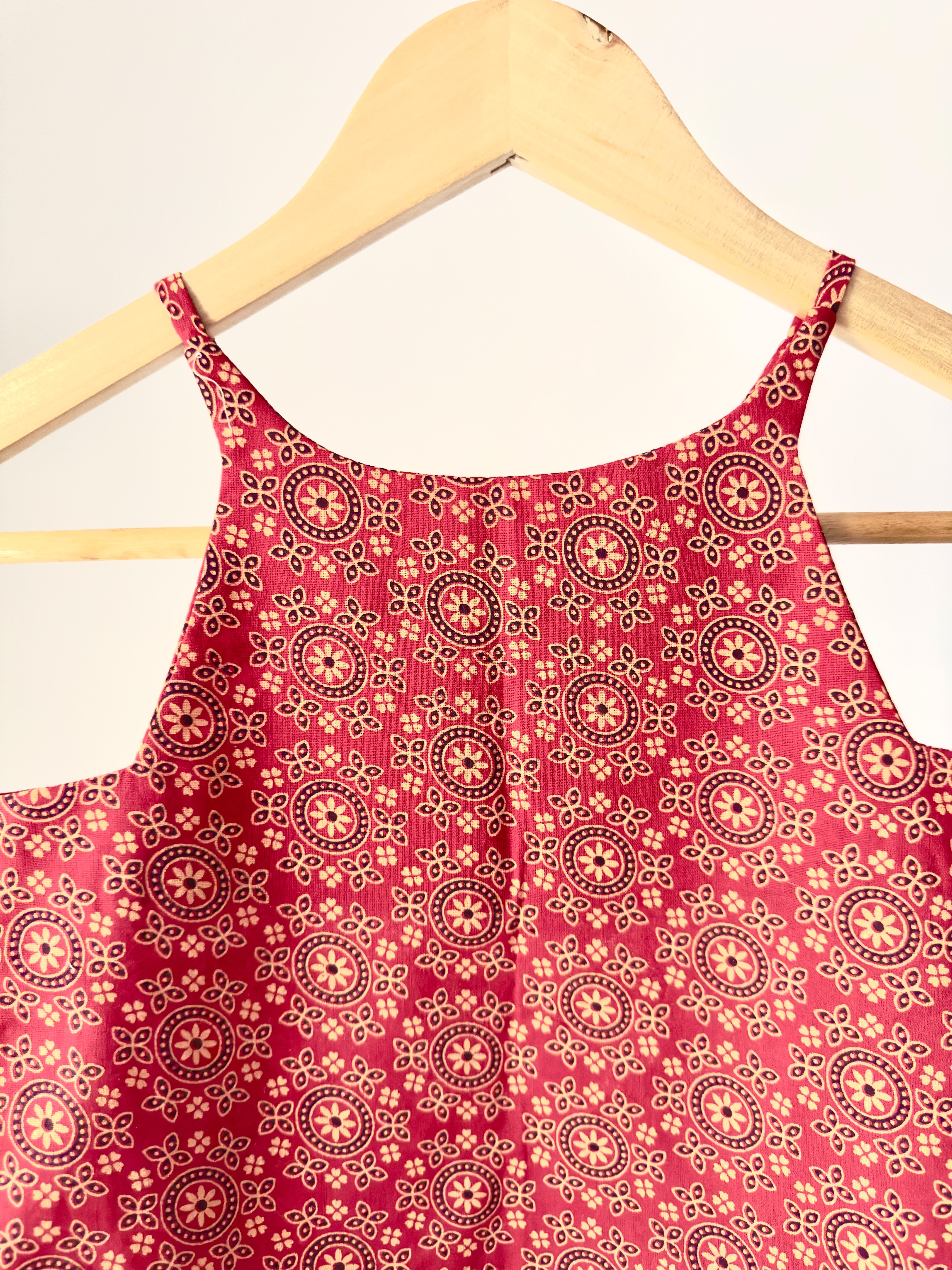 Festive Red Printed Dhoti