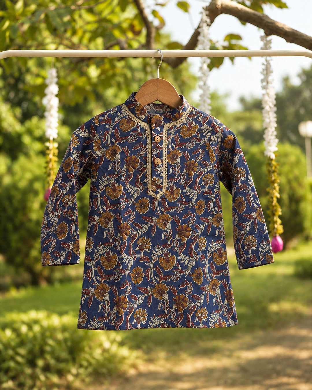 Midnight Bloom Floral ethnic Set