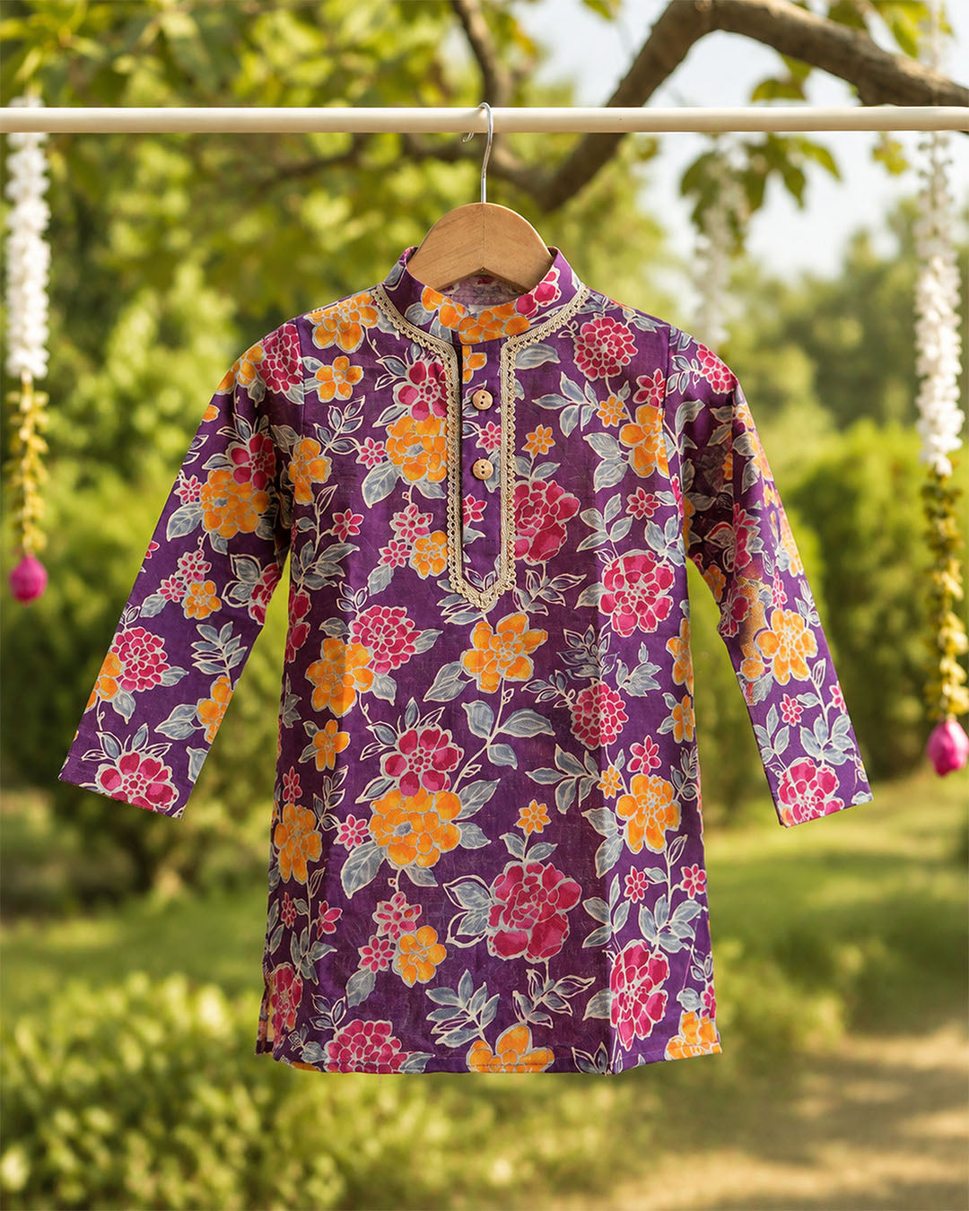 Purple Blossom Royale Ethnic Set