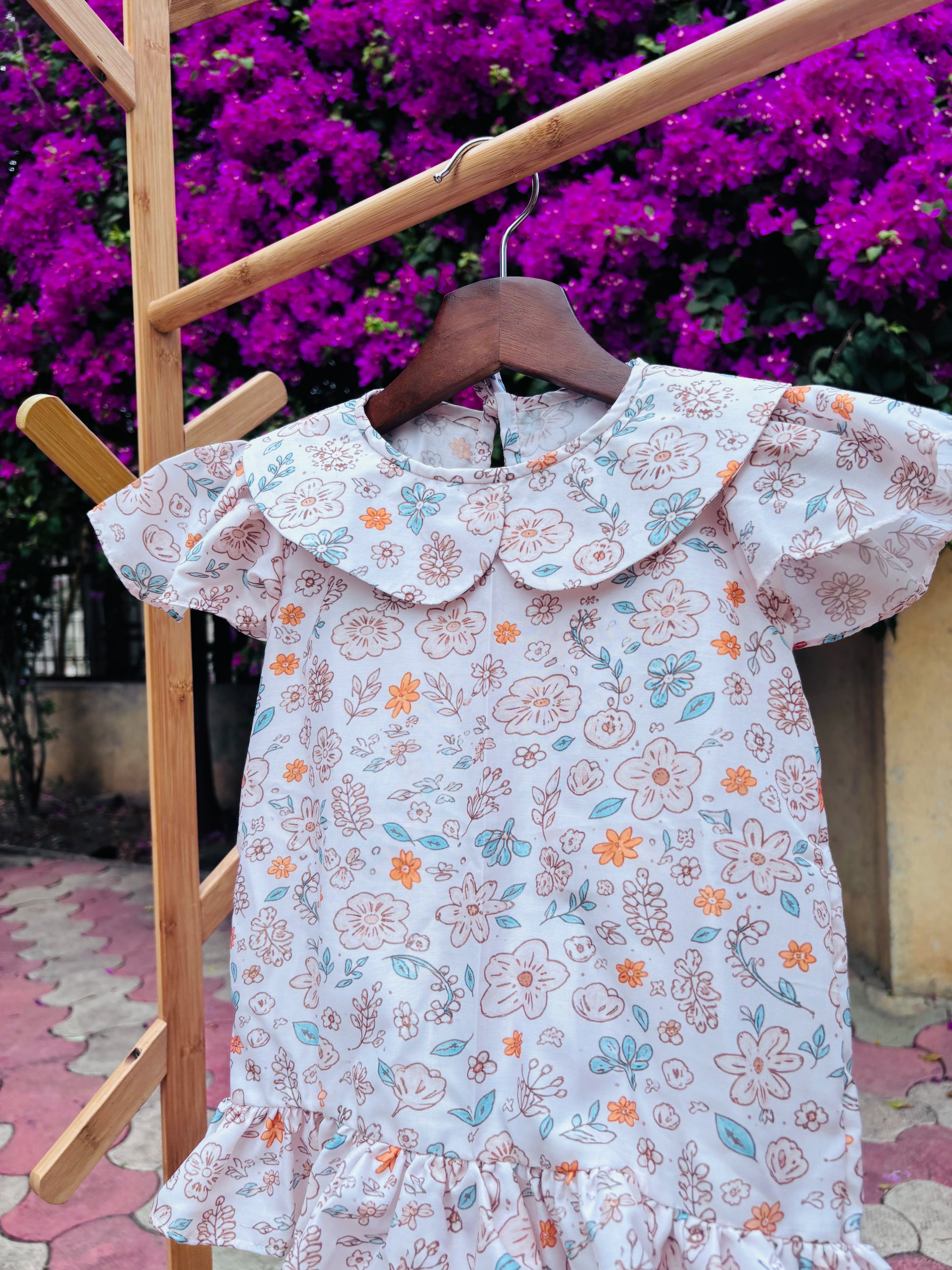 Pastel Petals Flutter Dresse
