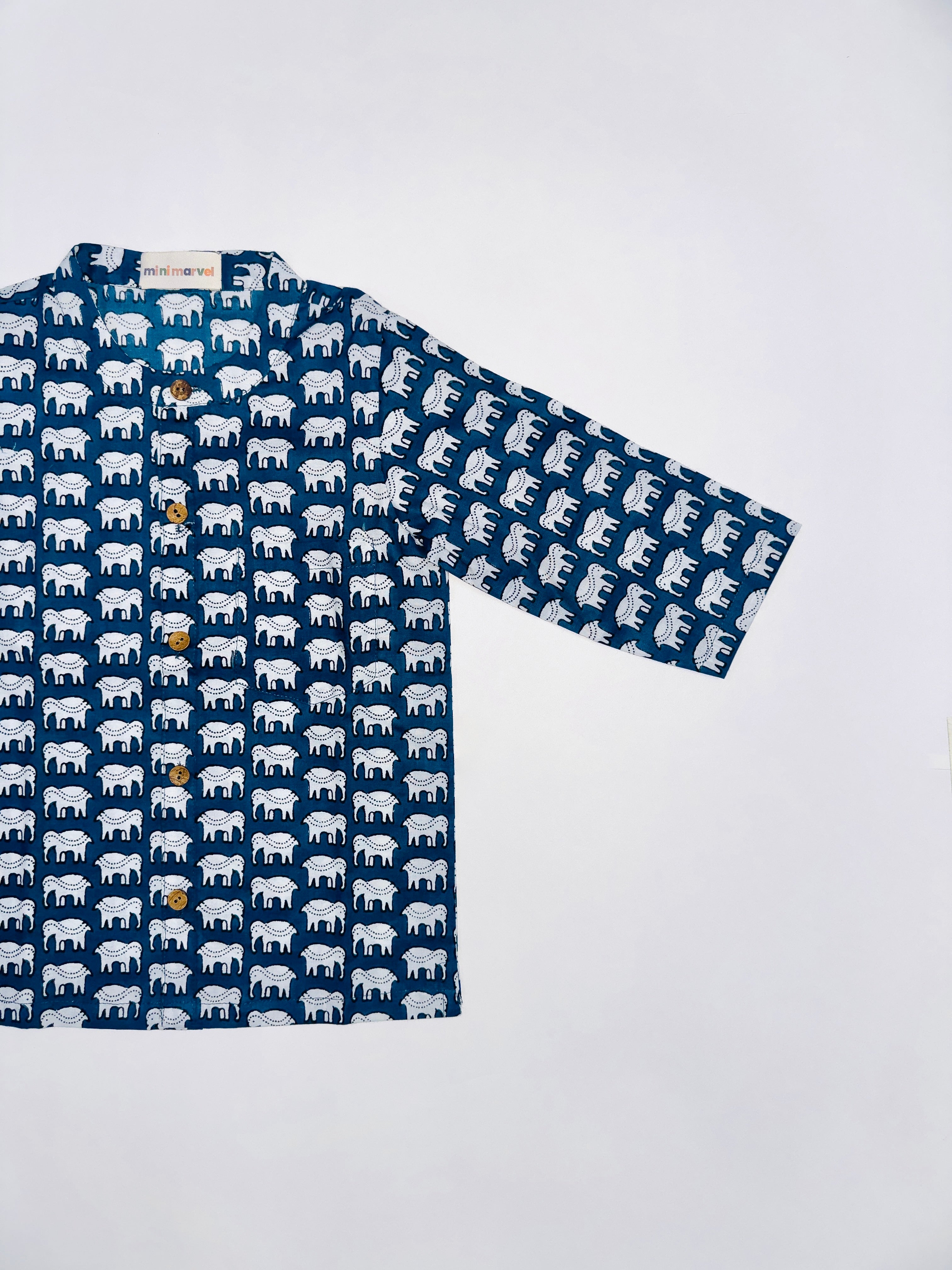 NAVY ELEPHANT PRINT CO-ORD SET FOR BOYS