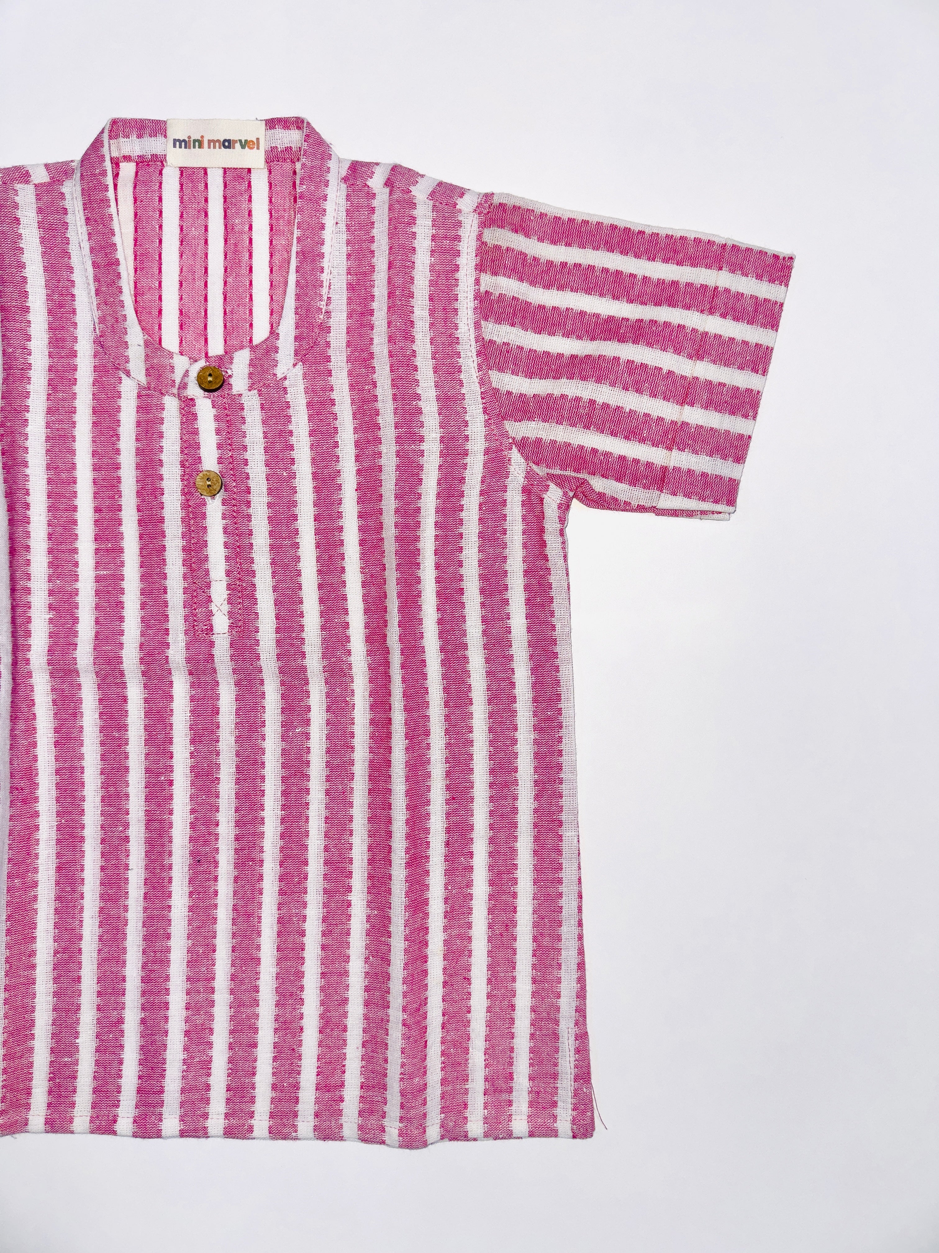 PINK STRIPED TOP BOTTOM SET