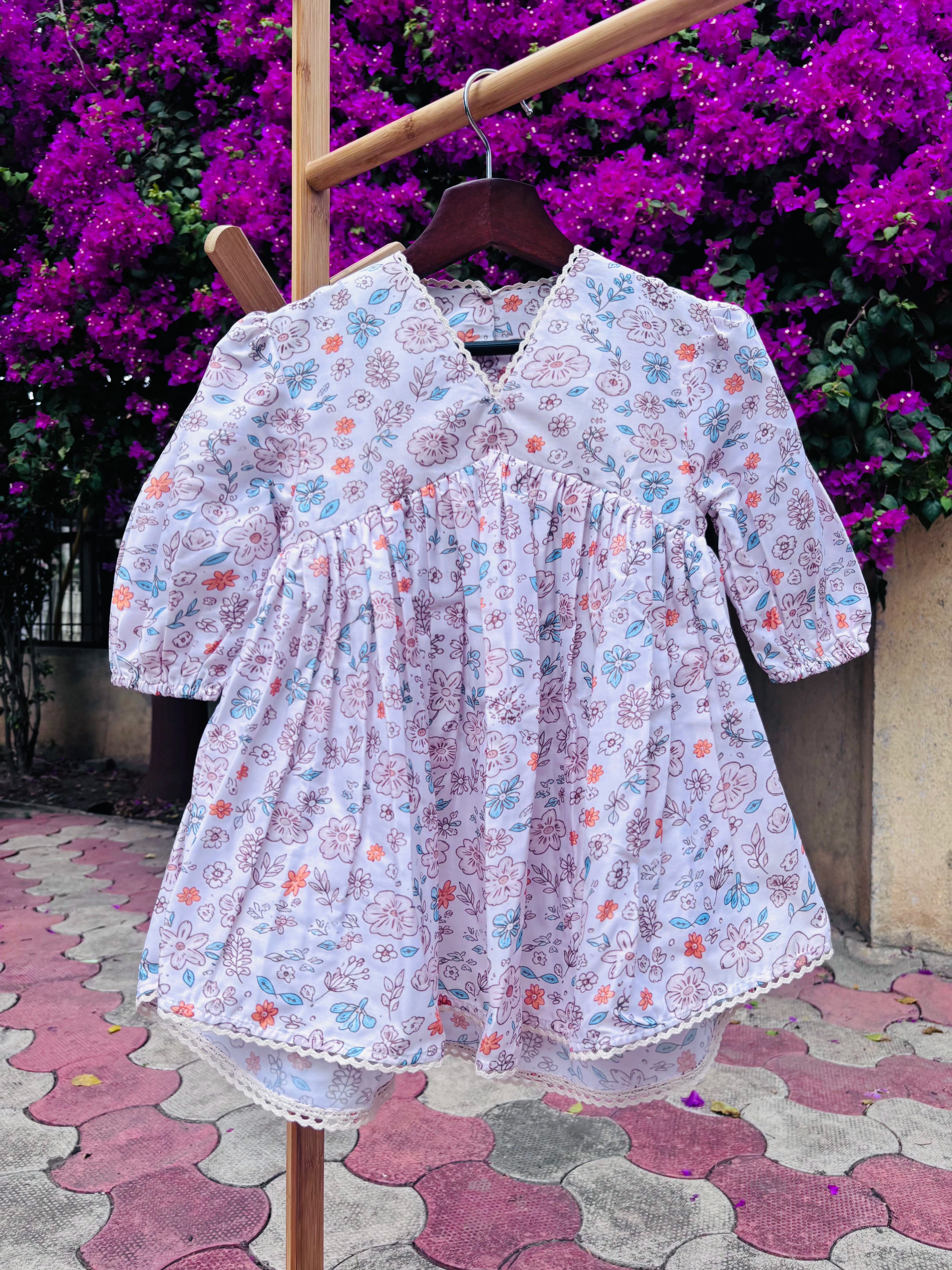 Pastel Bloom Tiered Dress