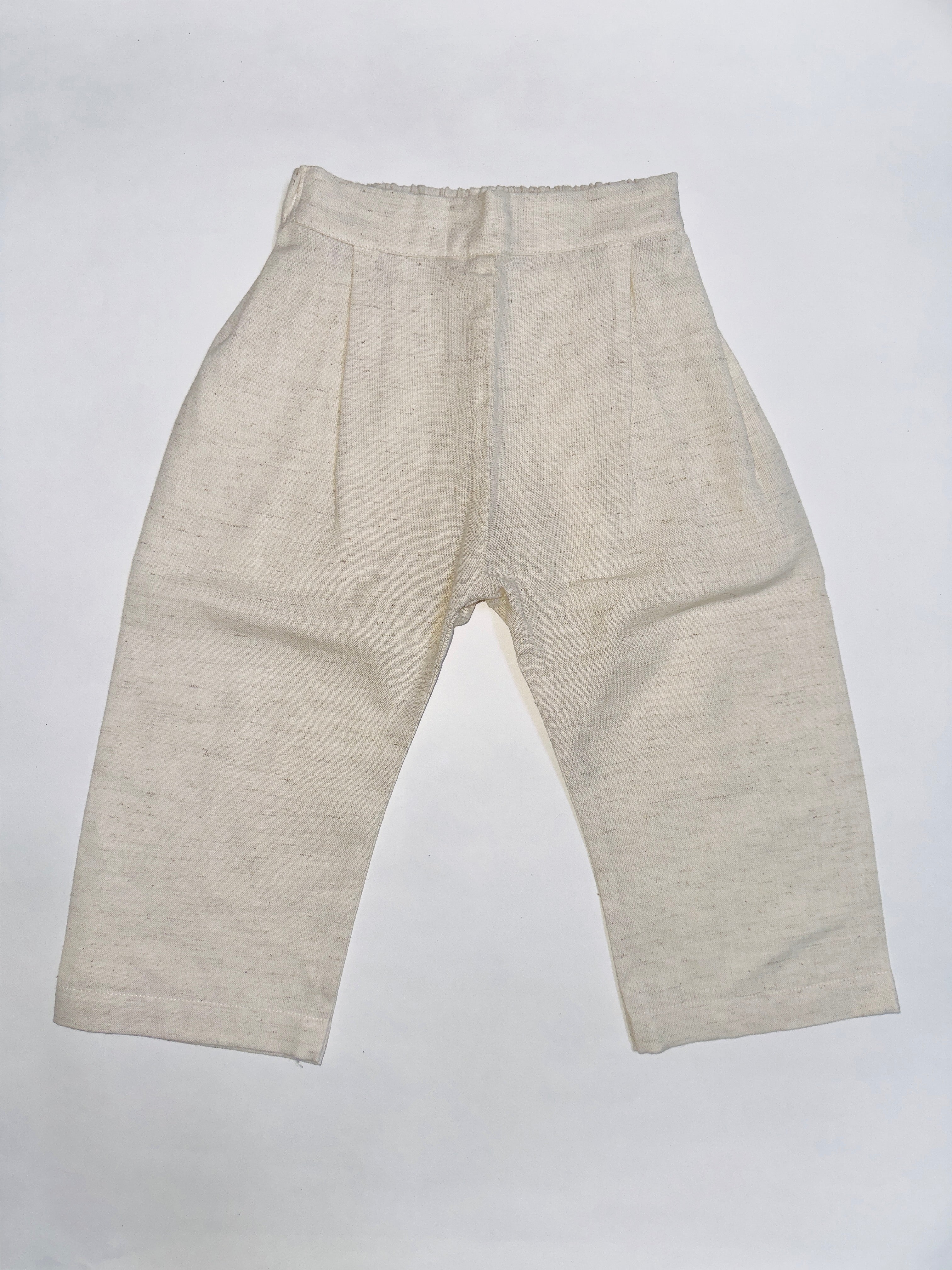 Cotton beige pants for girls