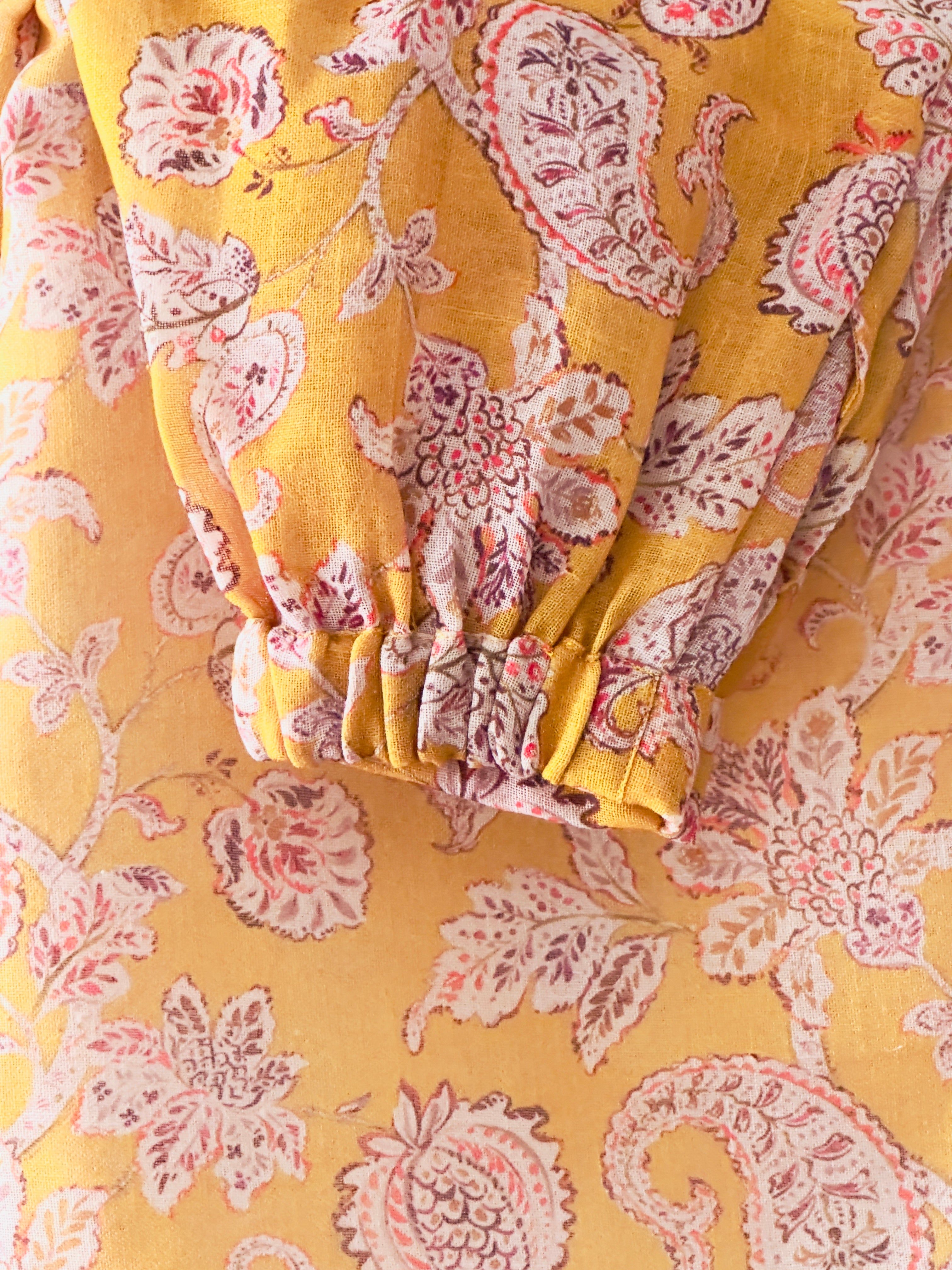 Mustard Paisley Cotton Co-ord Set