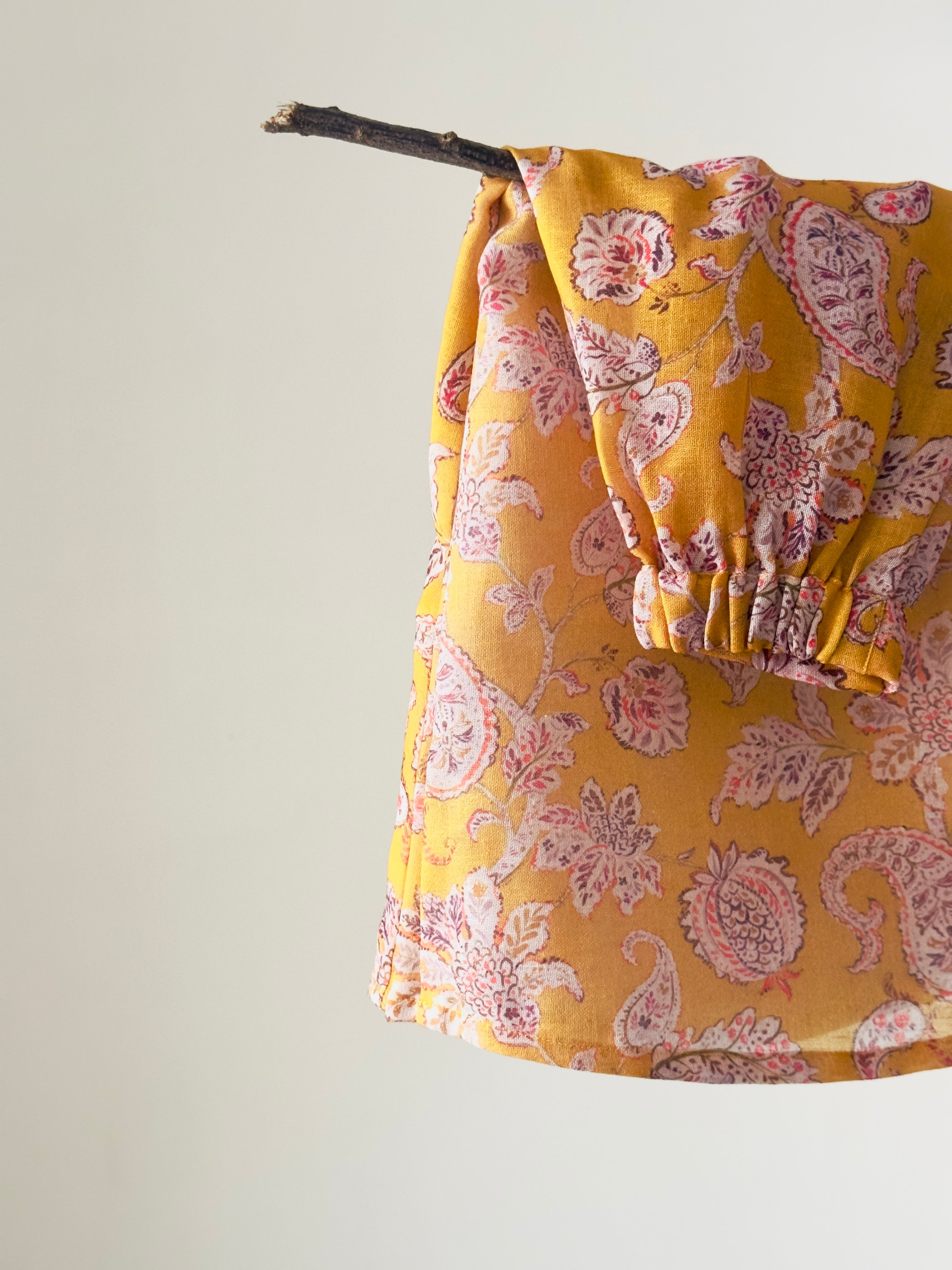 Mustard Paisley Cotton Co-ord Set