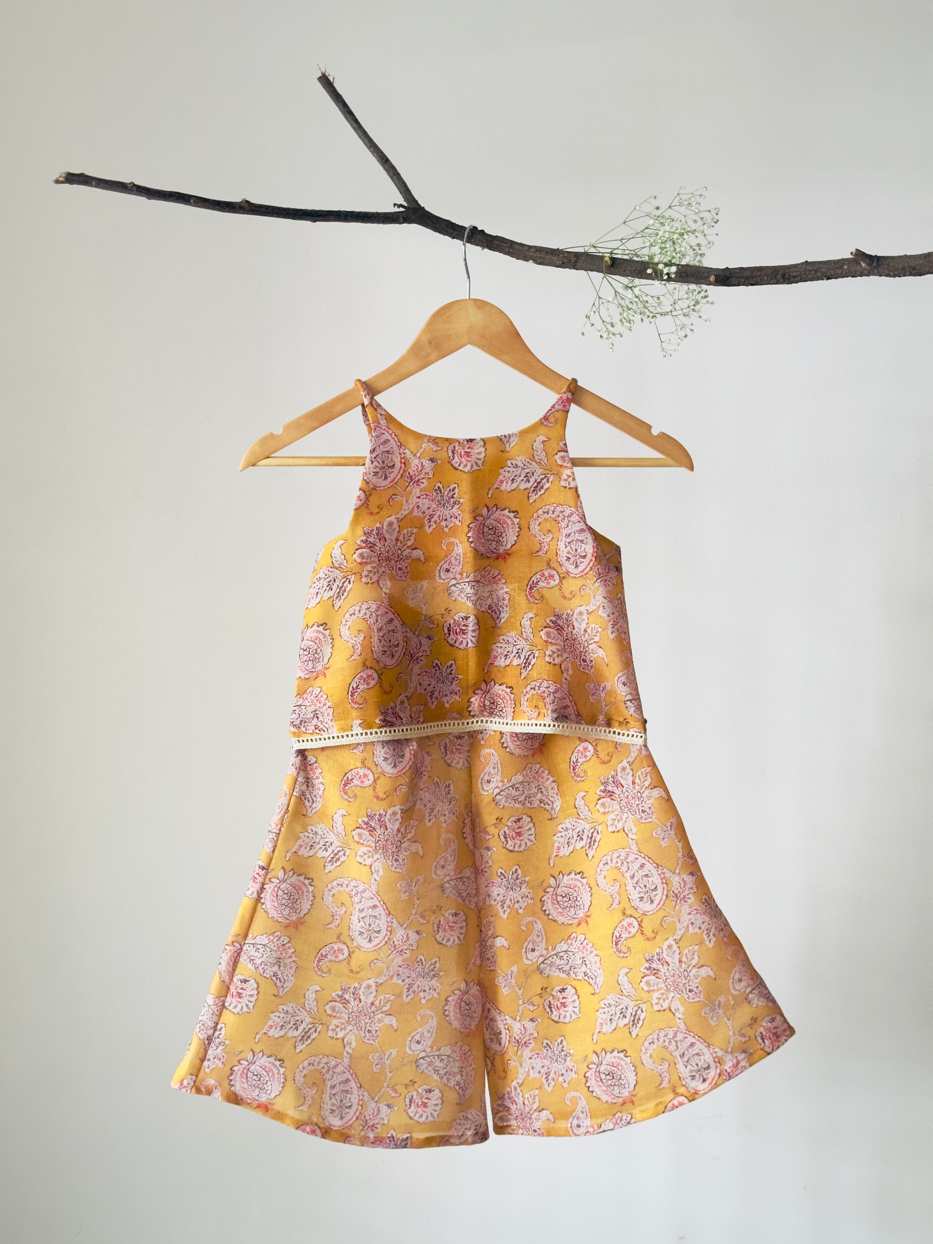 Mustard Paisley Cotton Co-ord Set