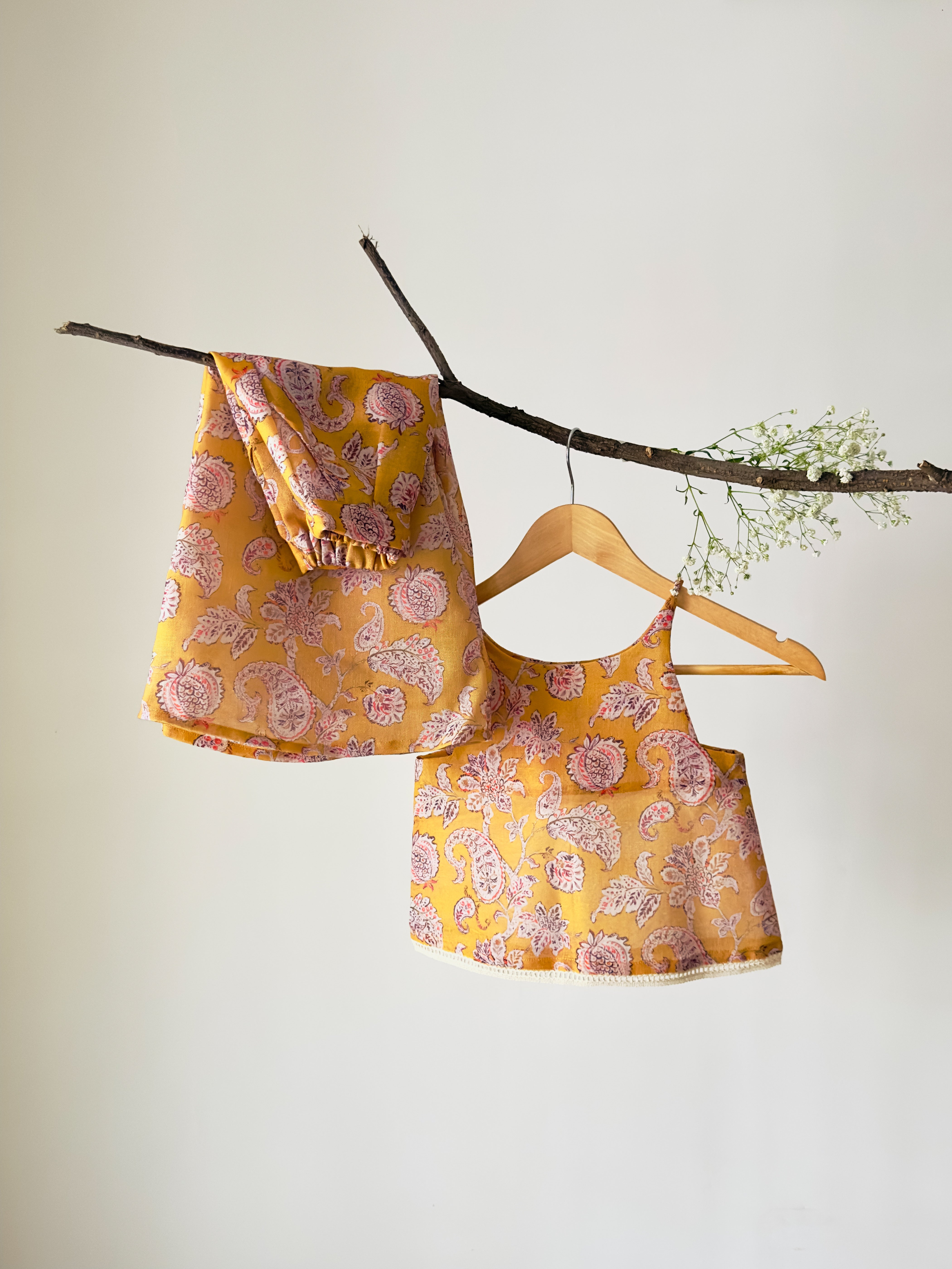 Mustard Paisley Cotton Co-ord Set