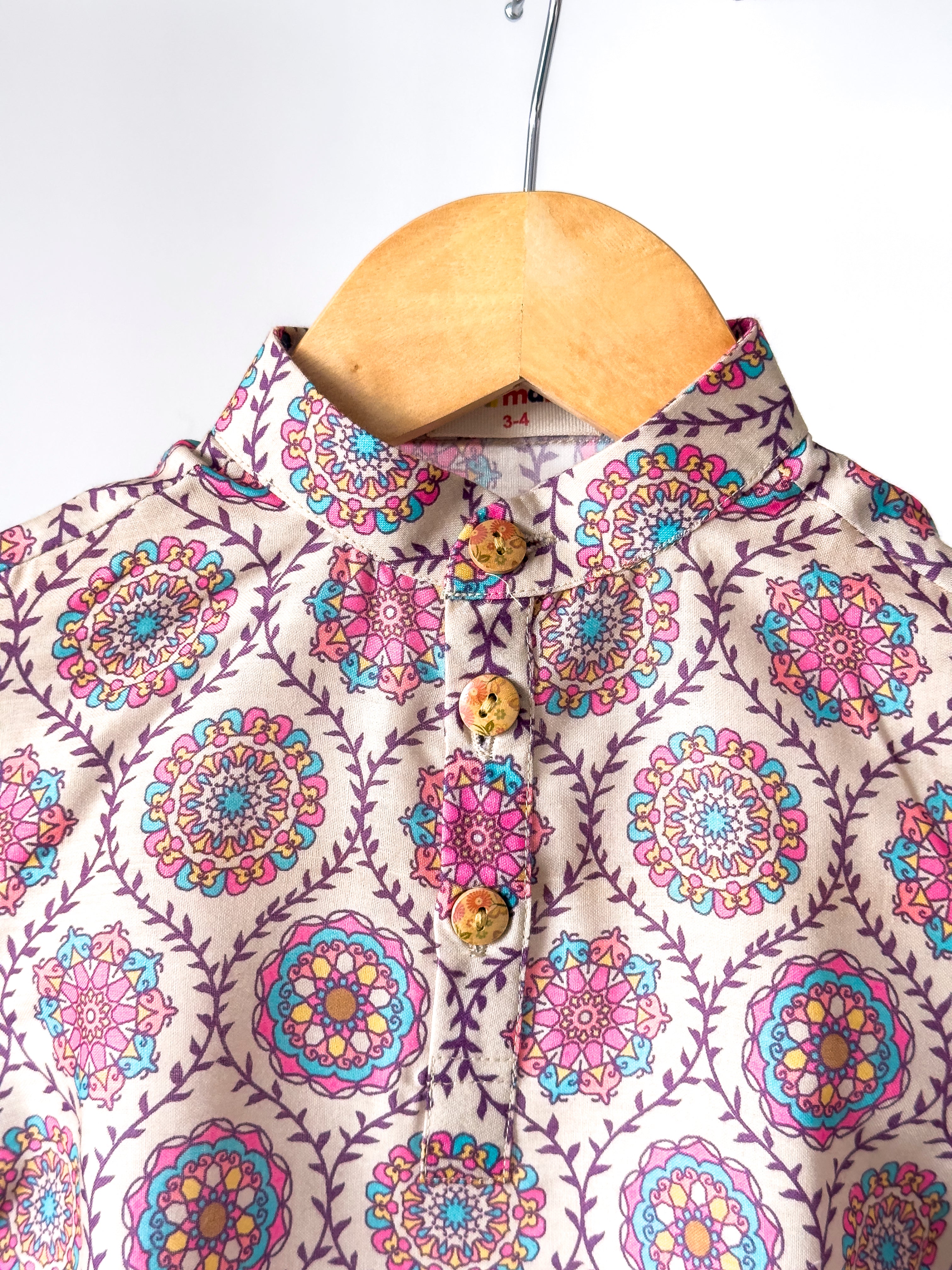 Blossom Beige Printed Kurta Set
