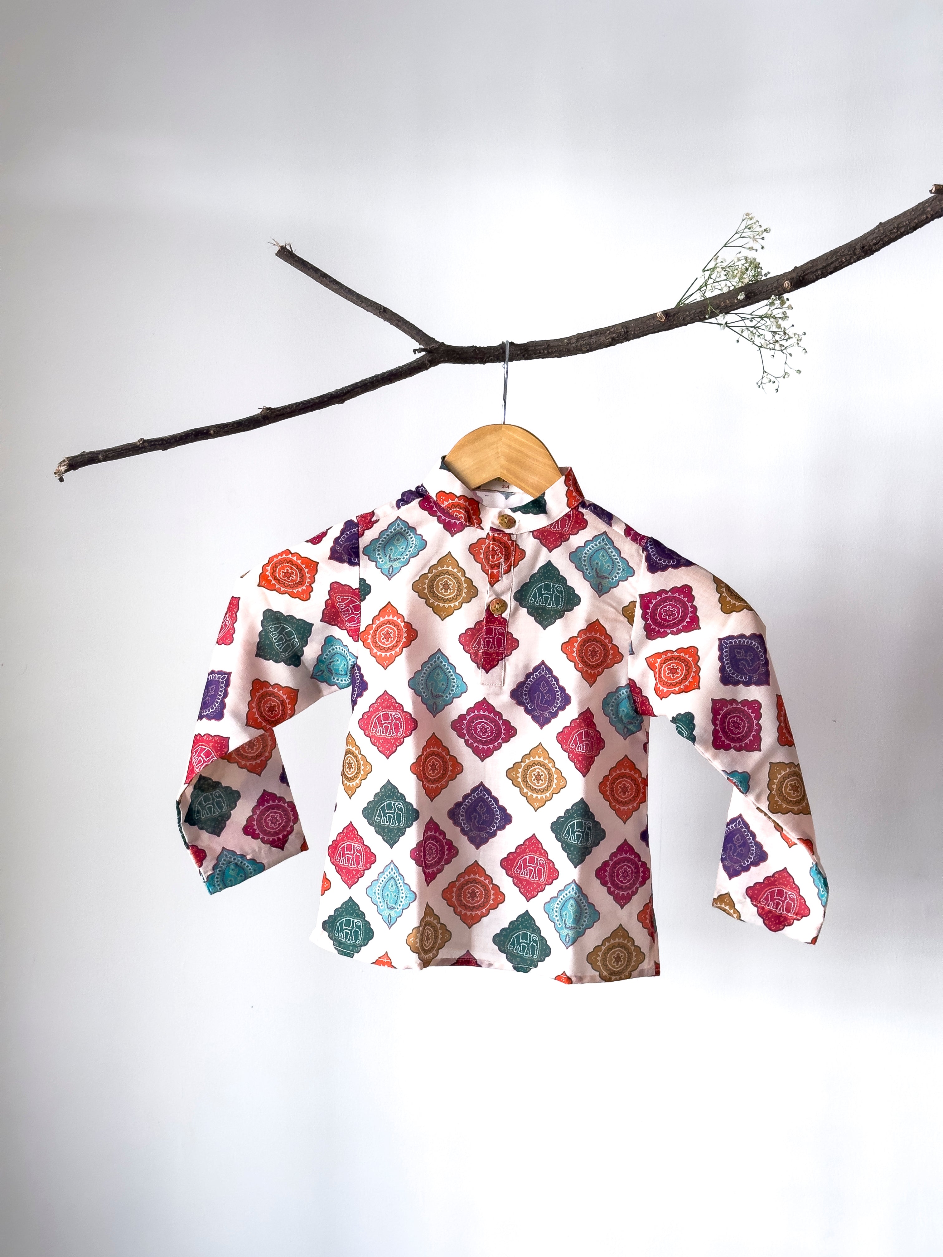 Royal Mosaic Print Kurta Set
