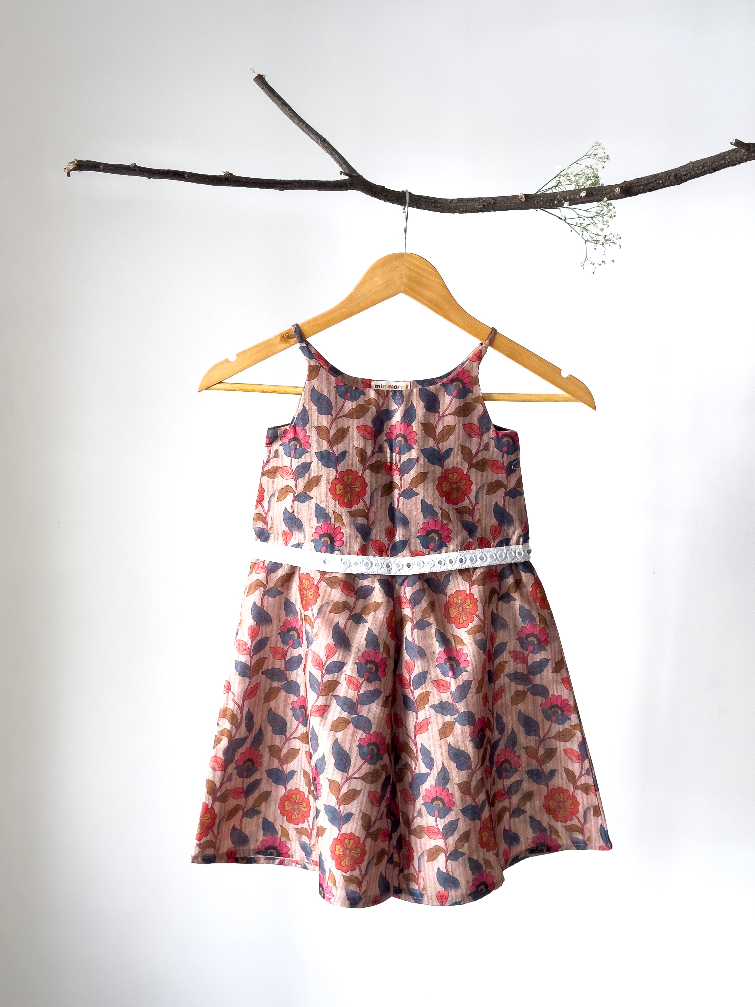 Modern traditional outfit for baby girl in cotton fabric