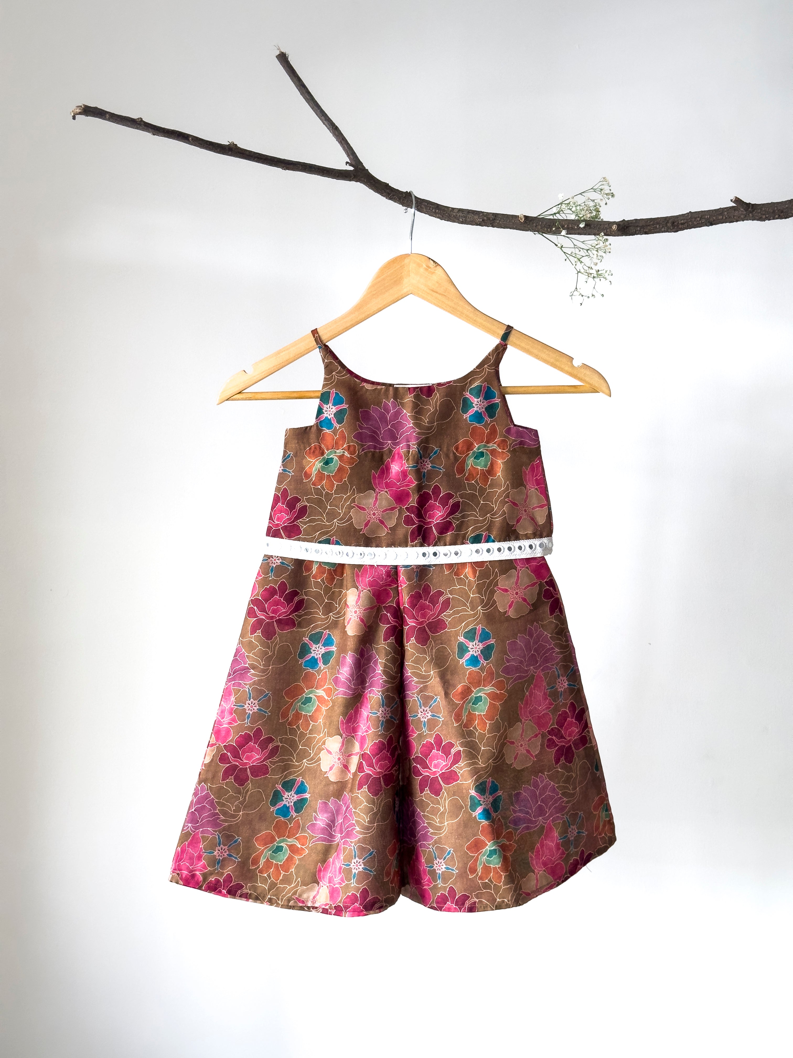 Traditional ethnic wear for baby girls in cotton fabric