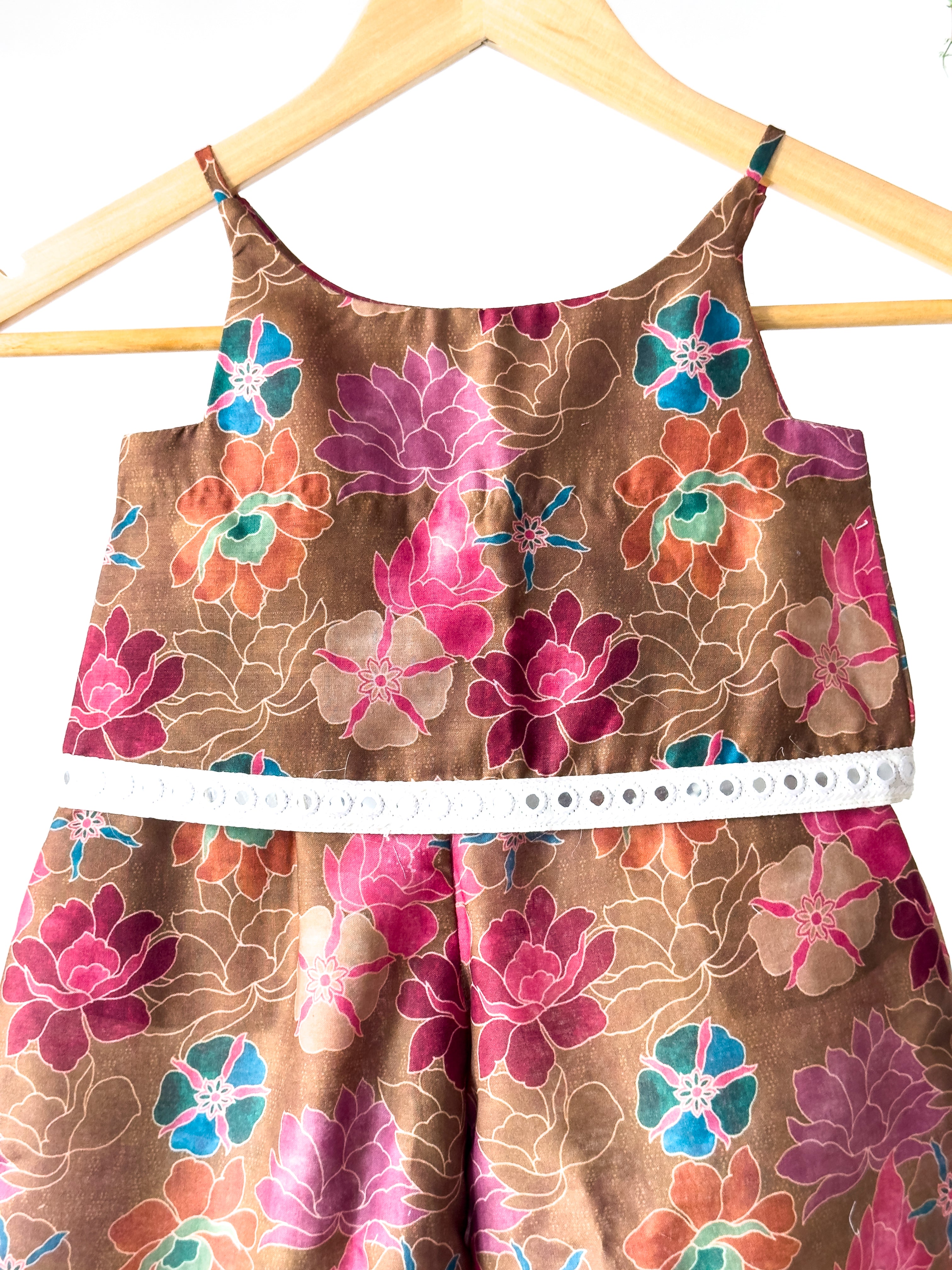 Traditional ethnic wear for baby girls in cotton fabric