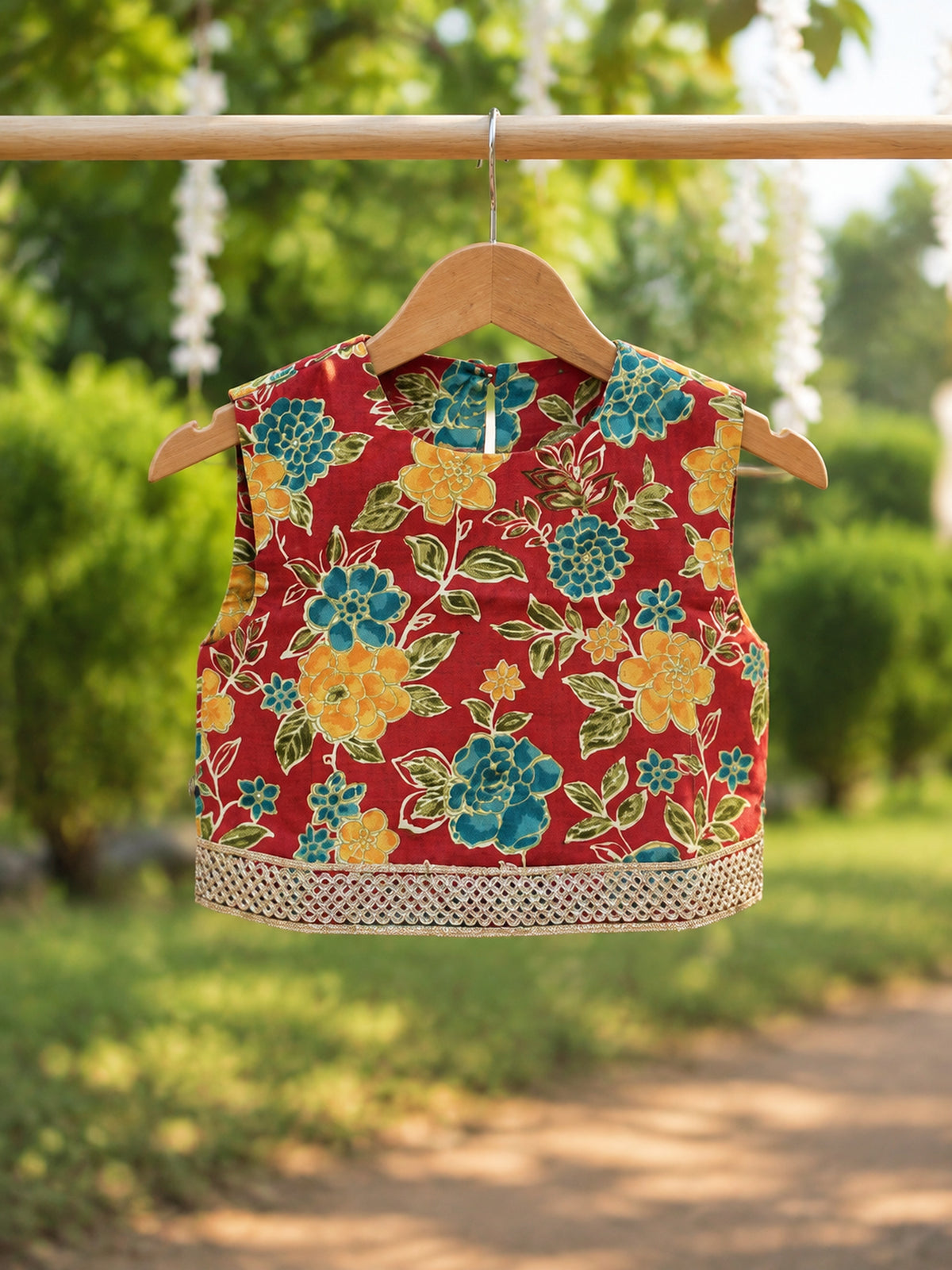 Scarlet Garden Royale 3-Piece Ethnic Set