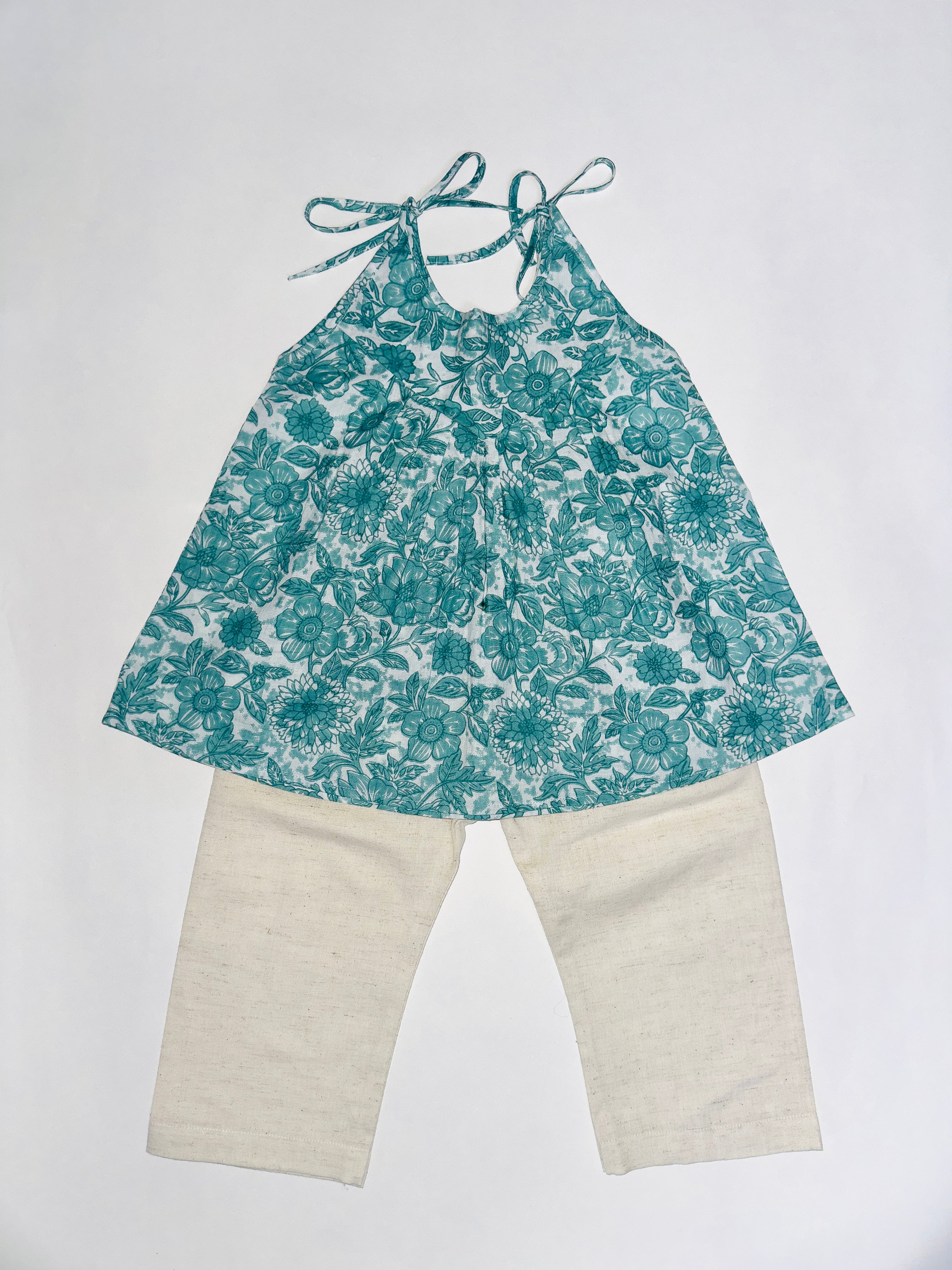 Mini Marvel girls blue cotton co-ord set