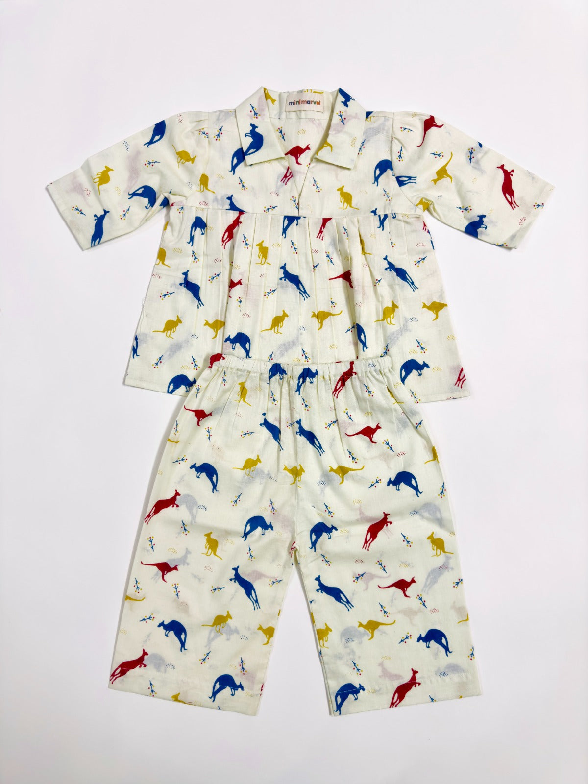 KANGAROOS PRINT CO-ORD SET FOR BABY GIRLS