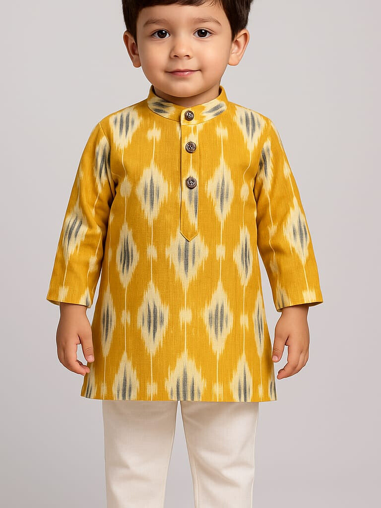 Mustard Kurta Set